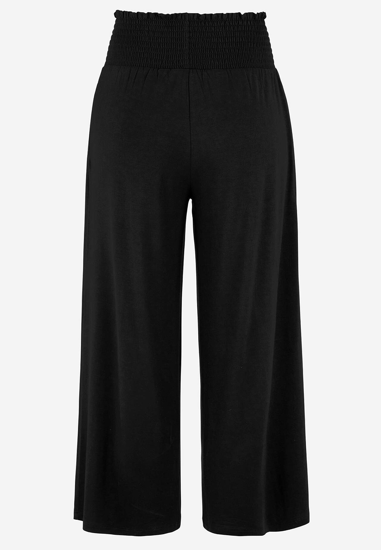 Soft jersey pants with smocked elasticized waist Liv