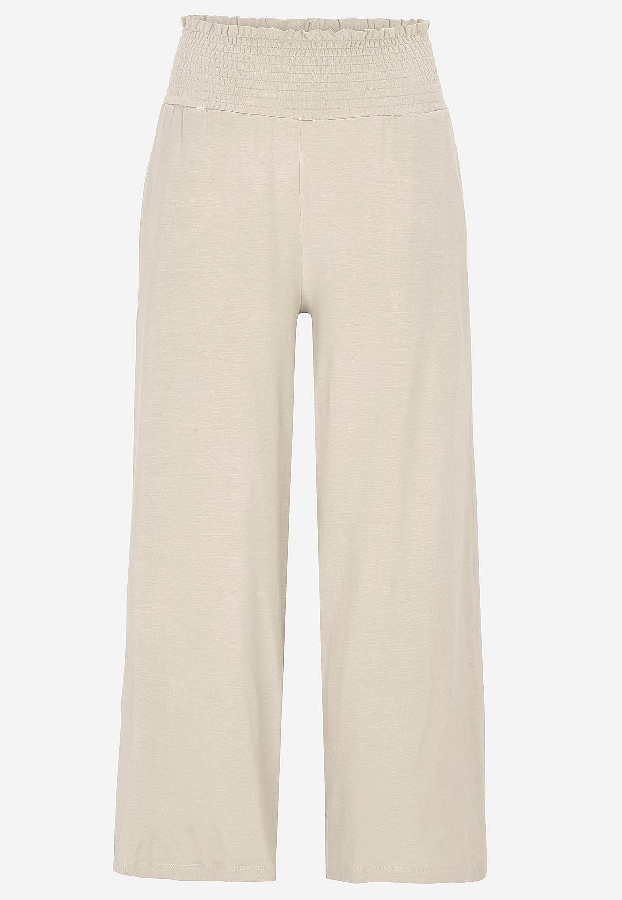 Soft jersey pants with smocked elasticized waist Liv