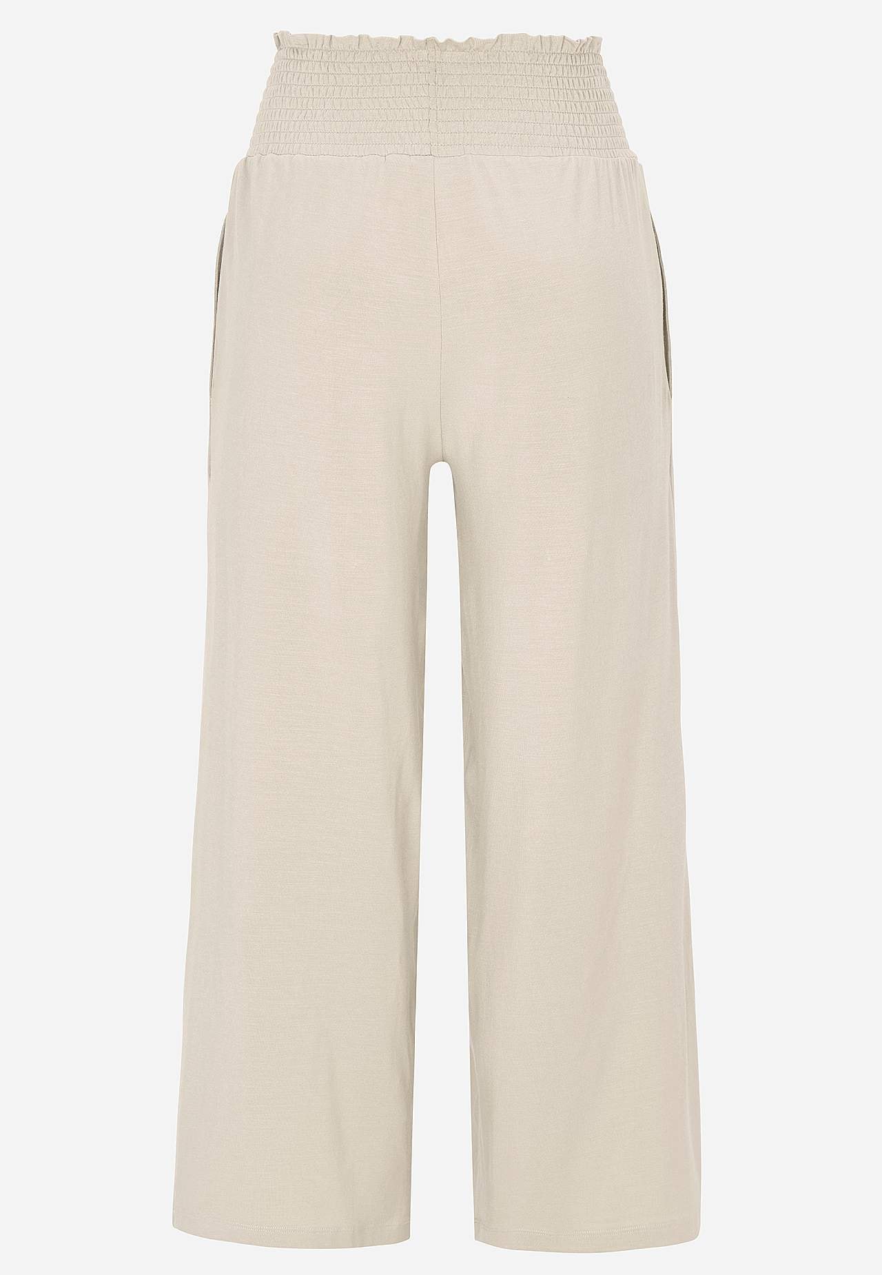 Soft jersey pants with smocked elasticized waist Liv