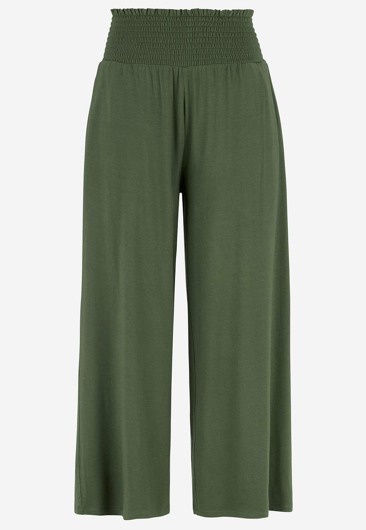 Soft jersey pants with smocked elasticized waist Liv