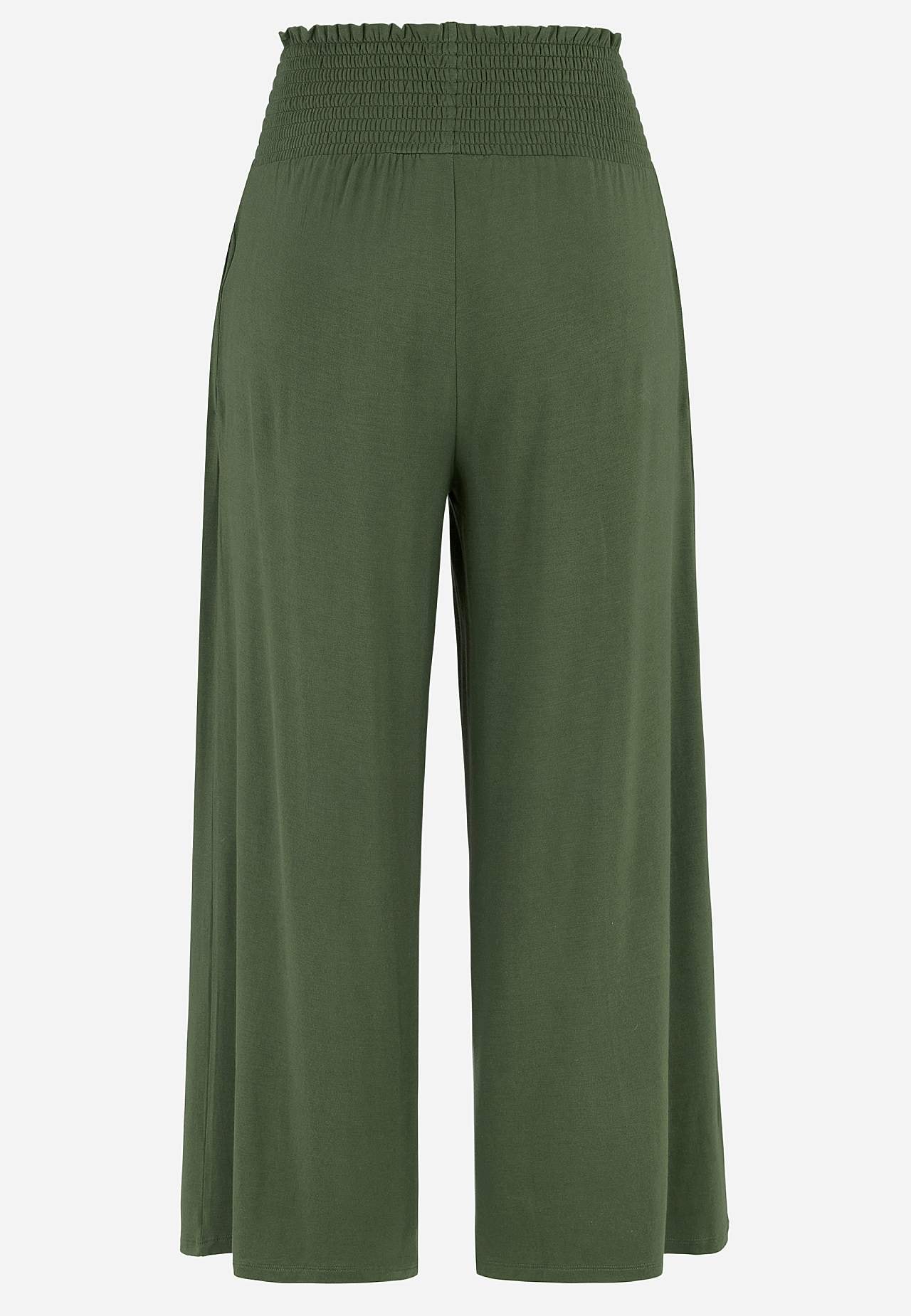 Soft jersey pants with smocked elasticized waist Liv