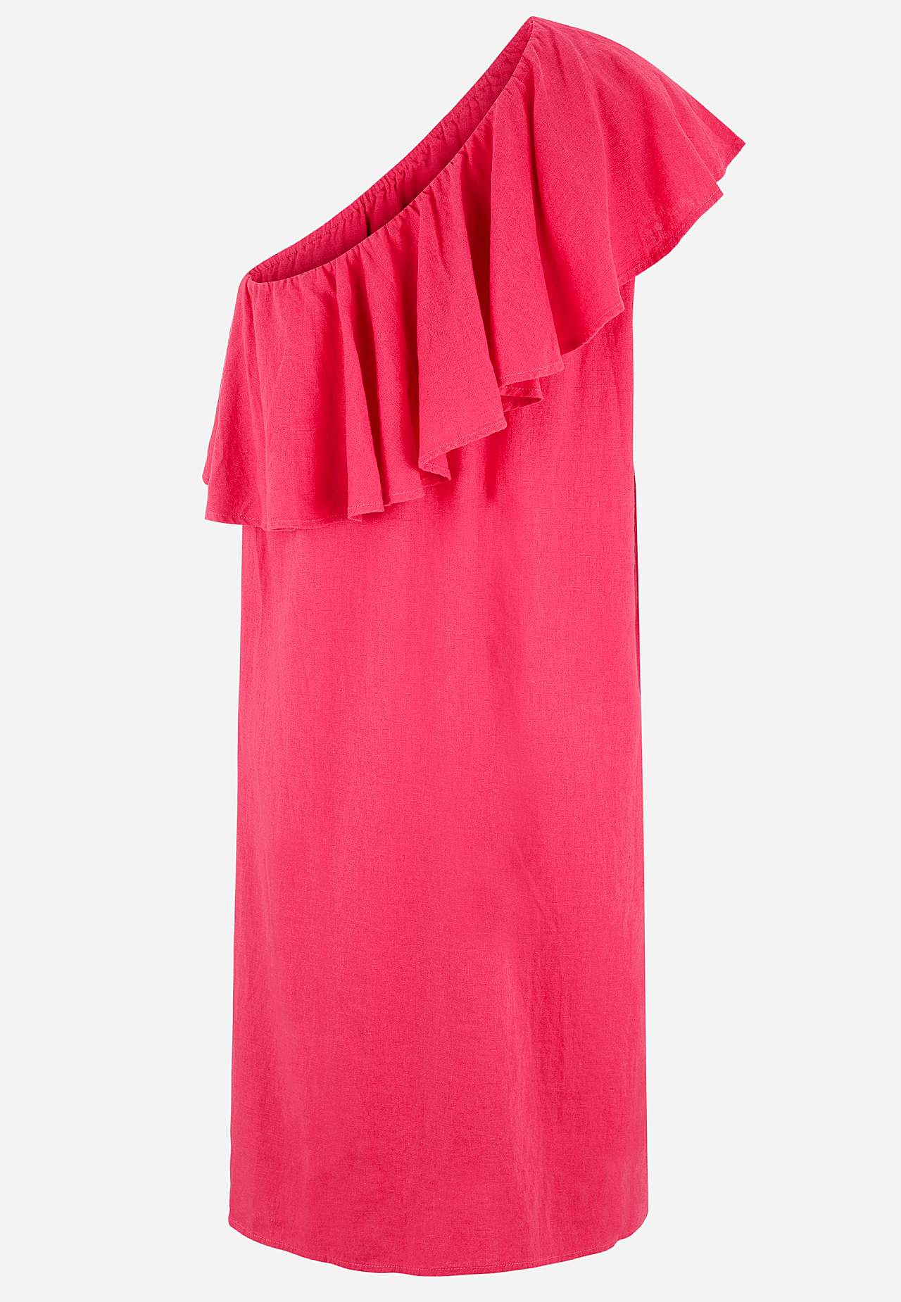 Asymmetric linen dress