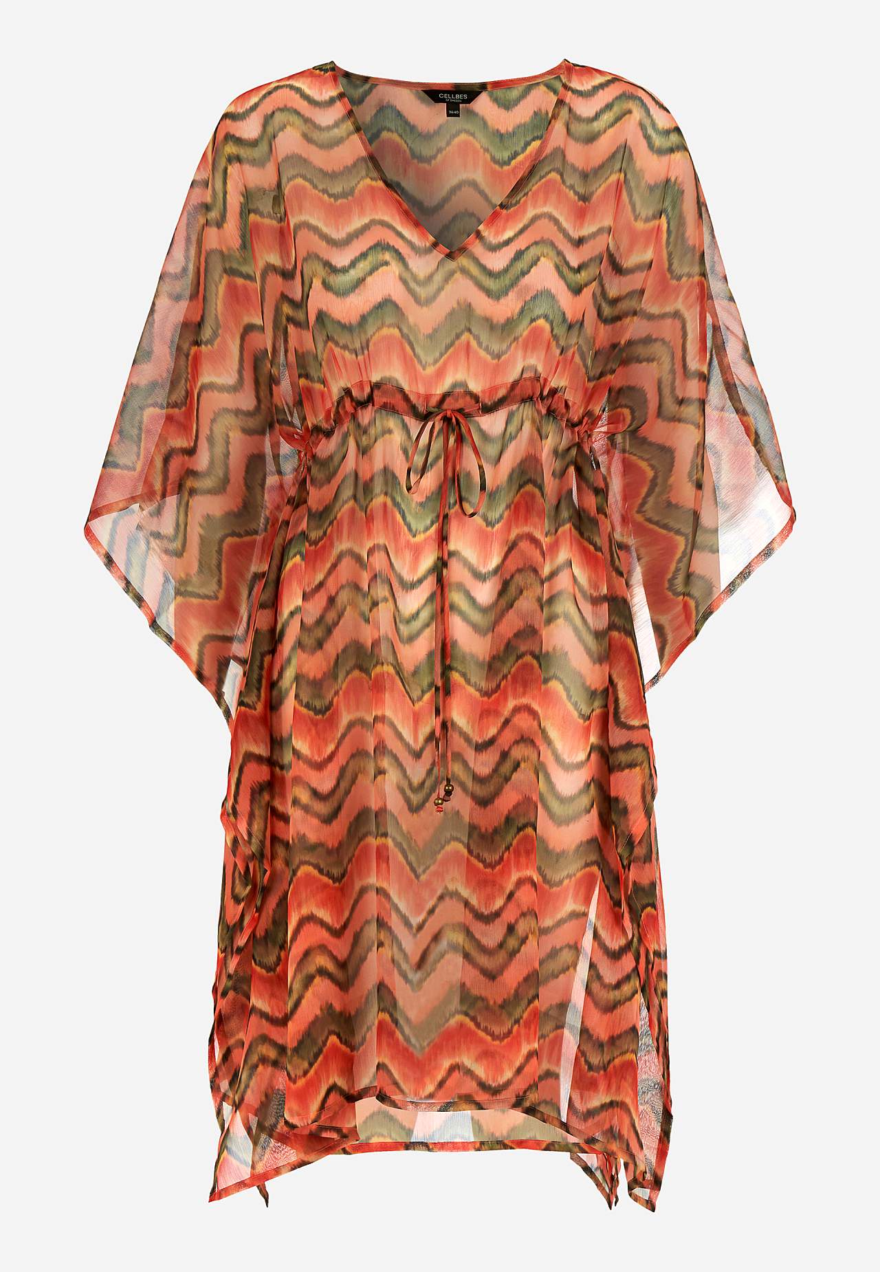 Patterned beach caftan