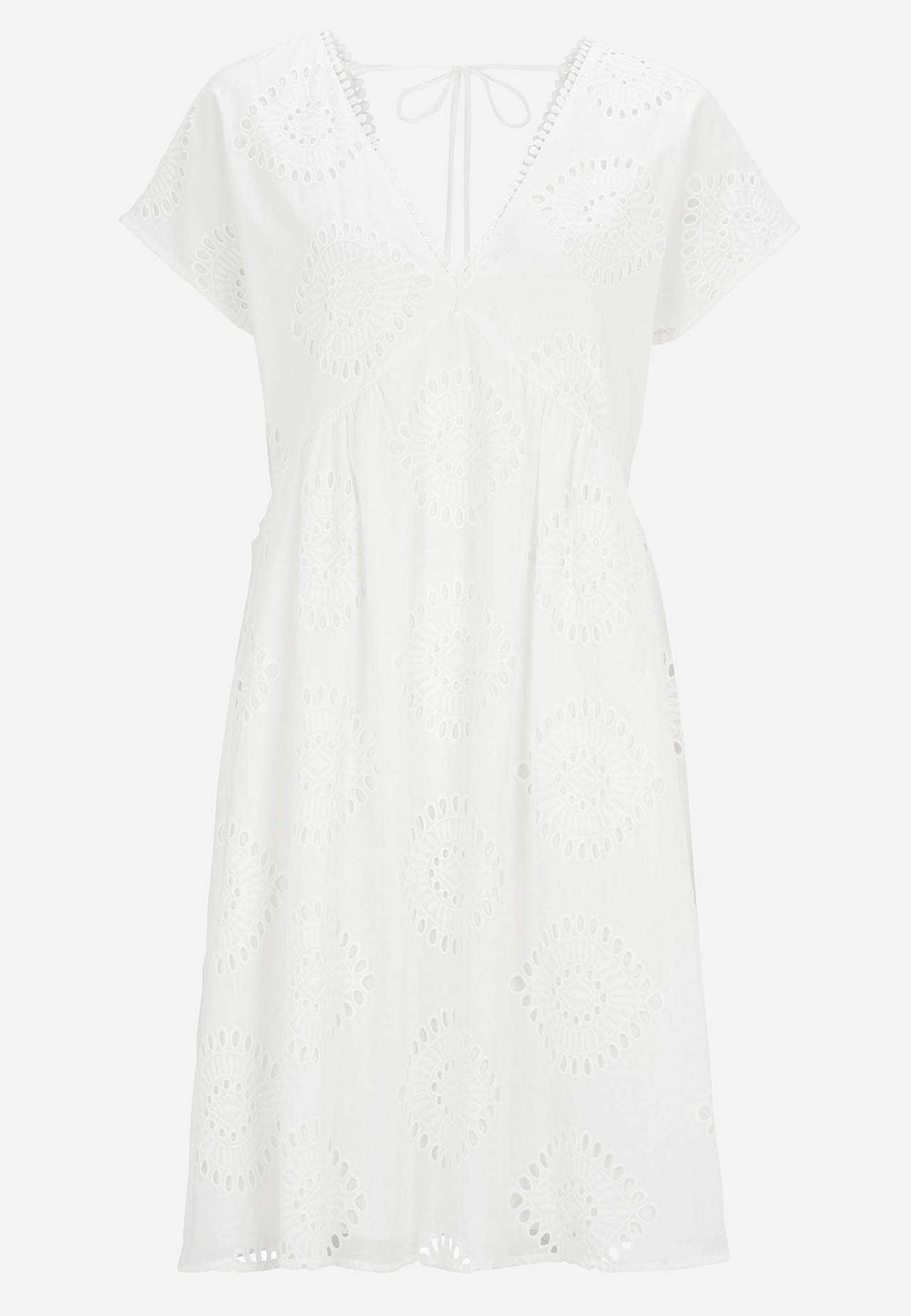 Broderie anglaise (hole embroidery) dress tunic Ibiza