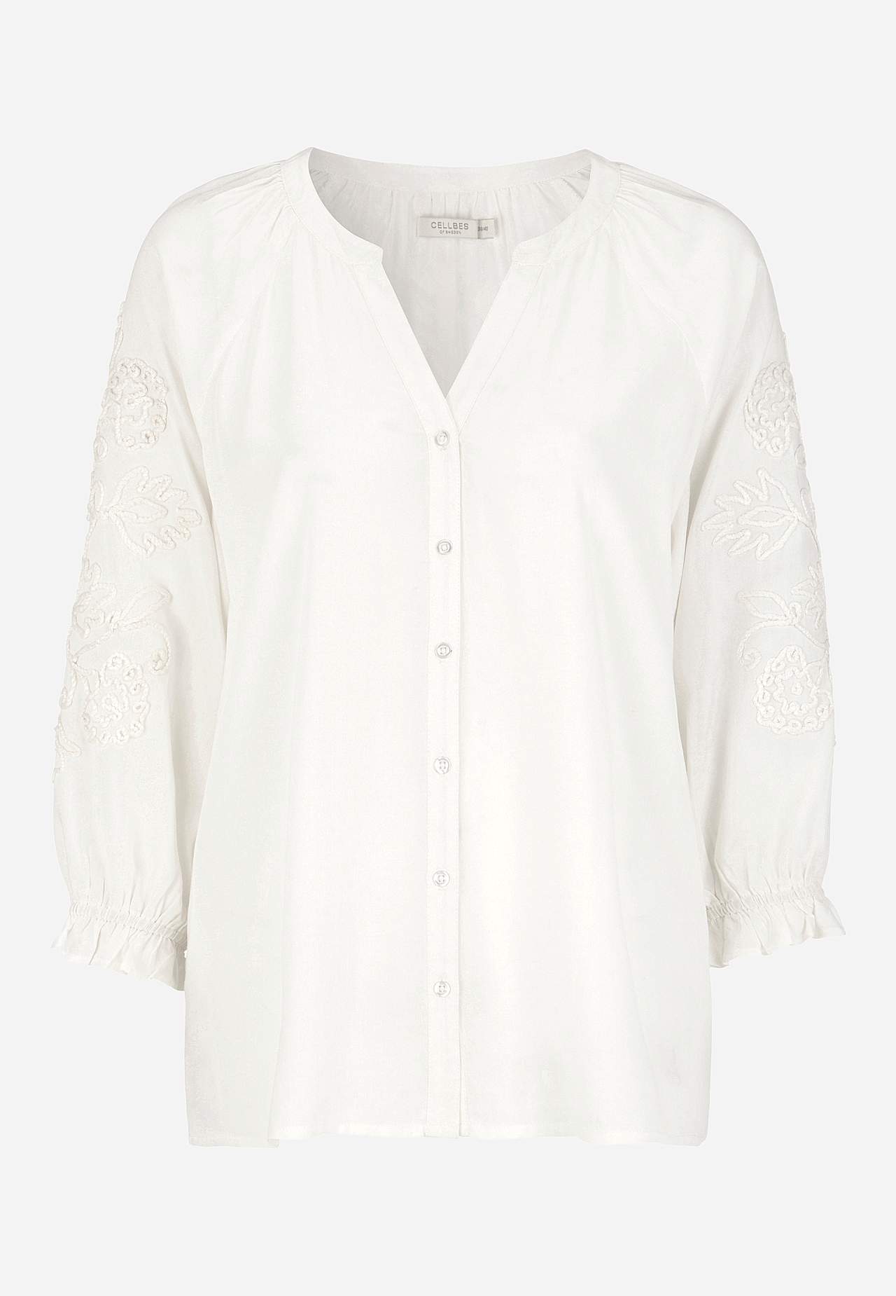 Bluse med broderi