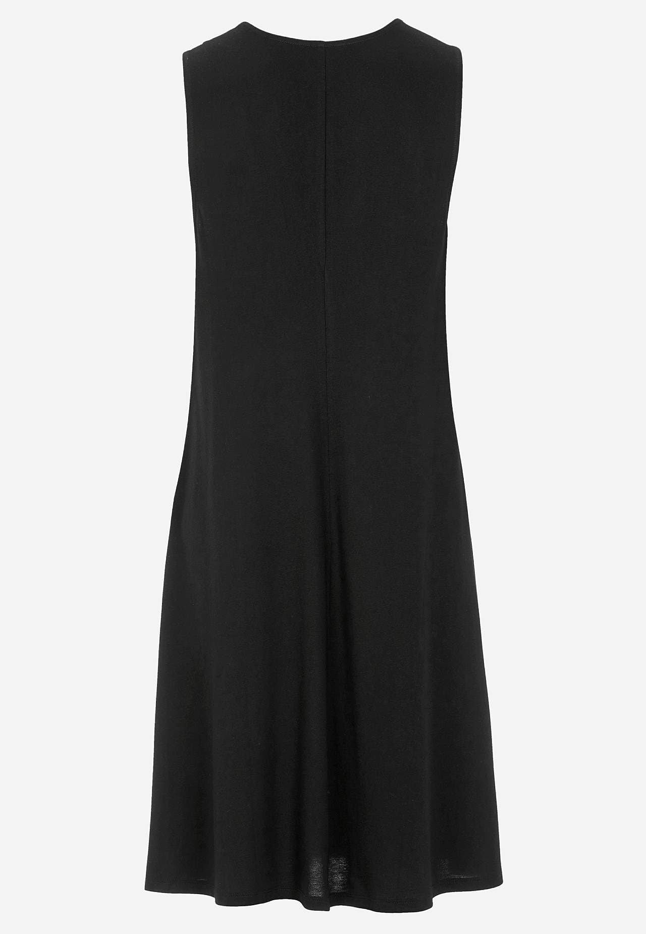 V-neck, sleeveless jersey dress