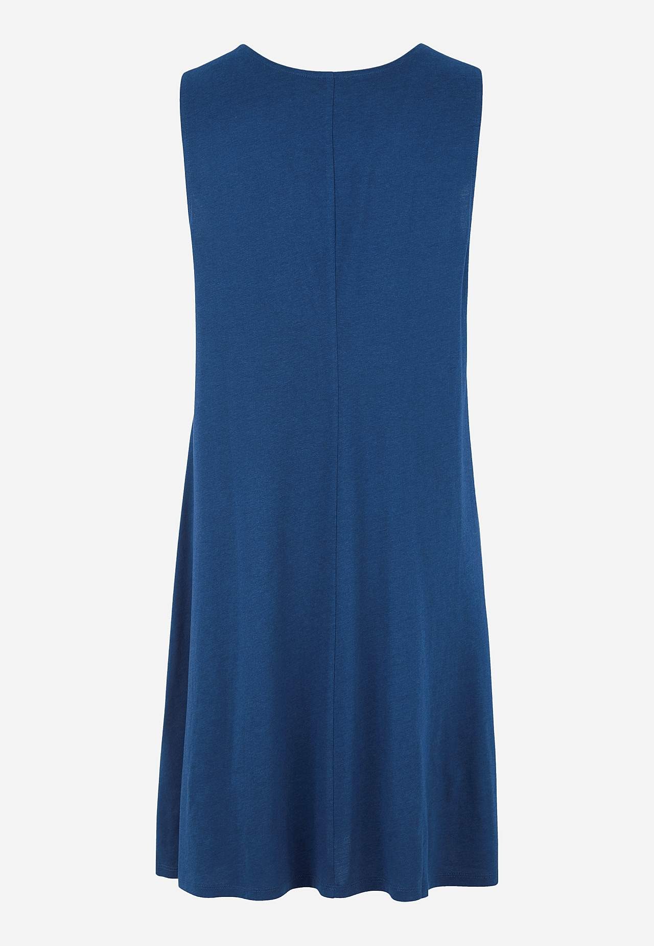 V-neck, sleeveless jersey dress