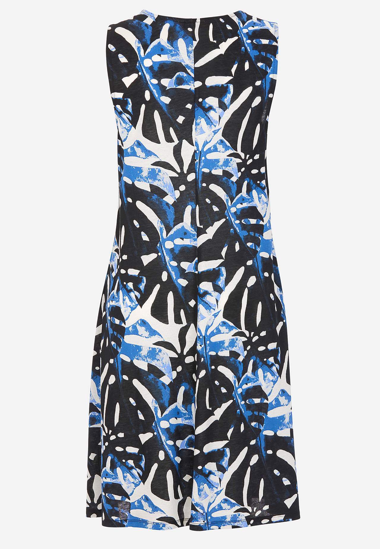 V-neck, sleeveless jersey dress