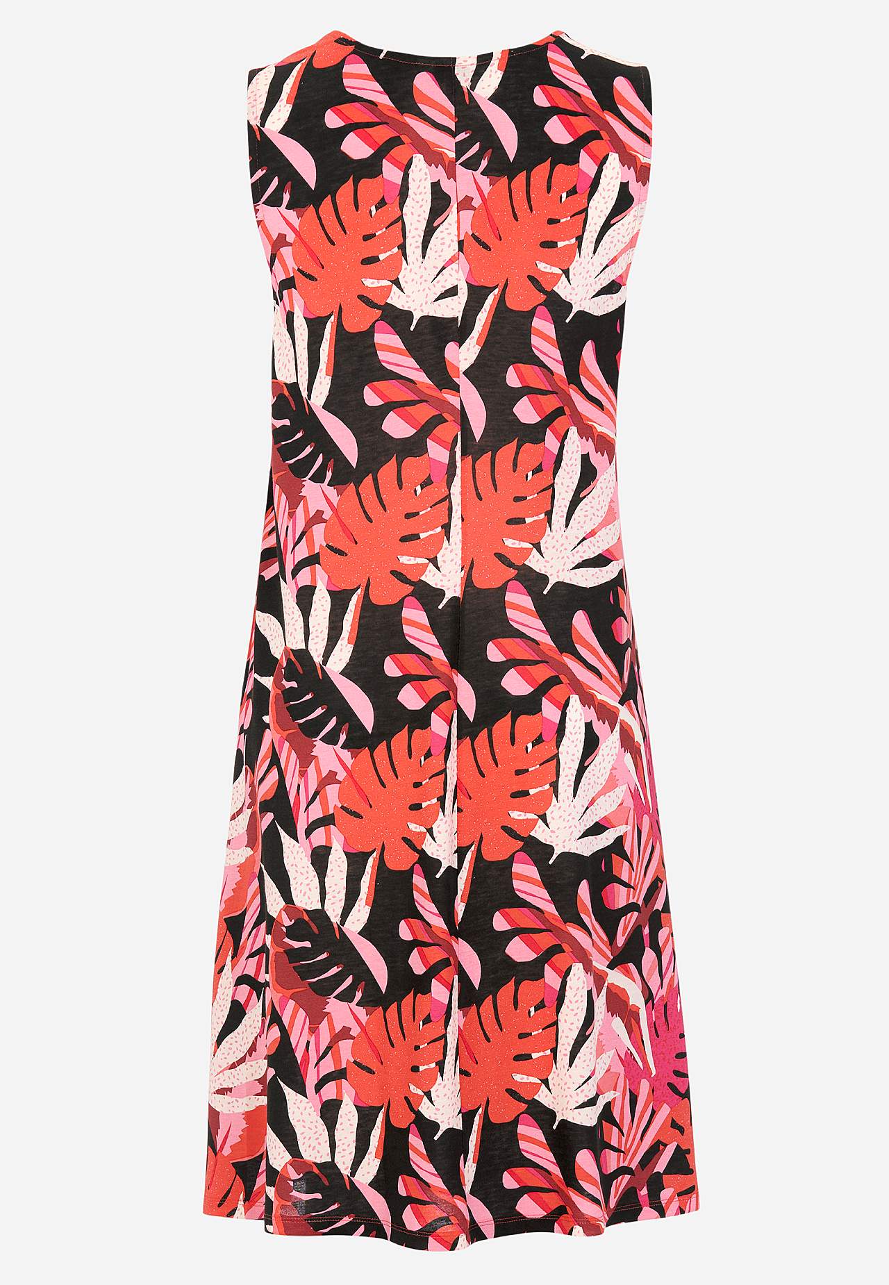 V-neck, sleeveless jersey dress