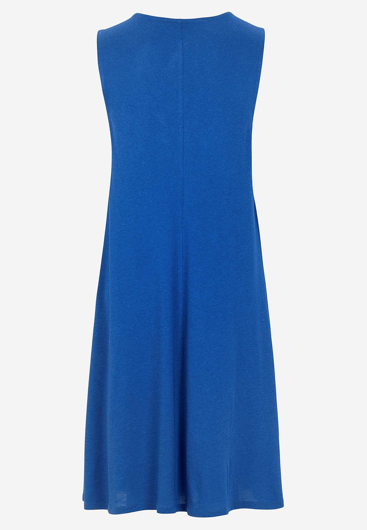 V-neck, sleeveless jersey dress