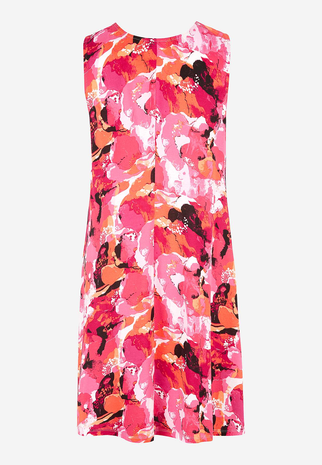 V-neck, sleeveless jersey dress