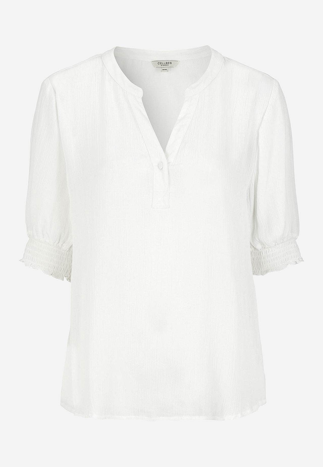 Crepe blouse with smocking