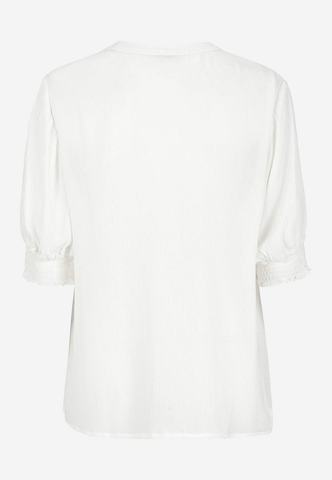Crepe blouse with smocking