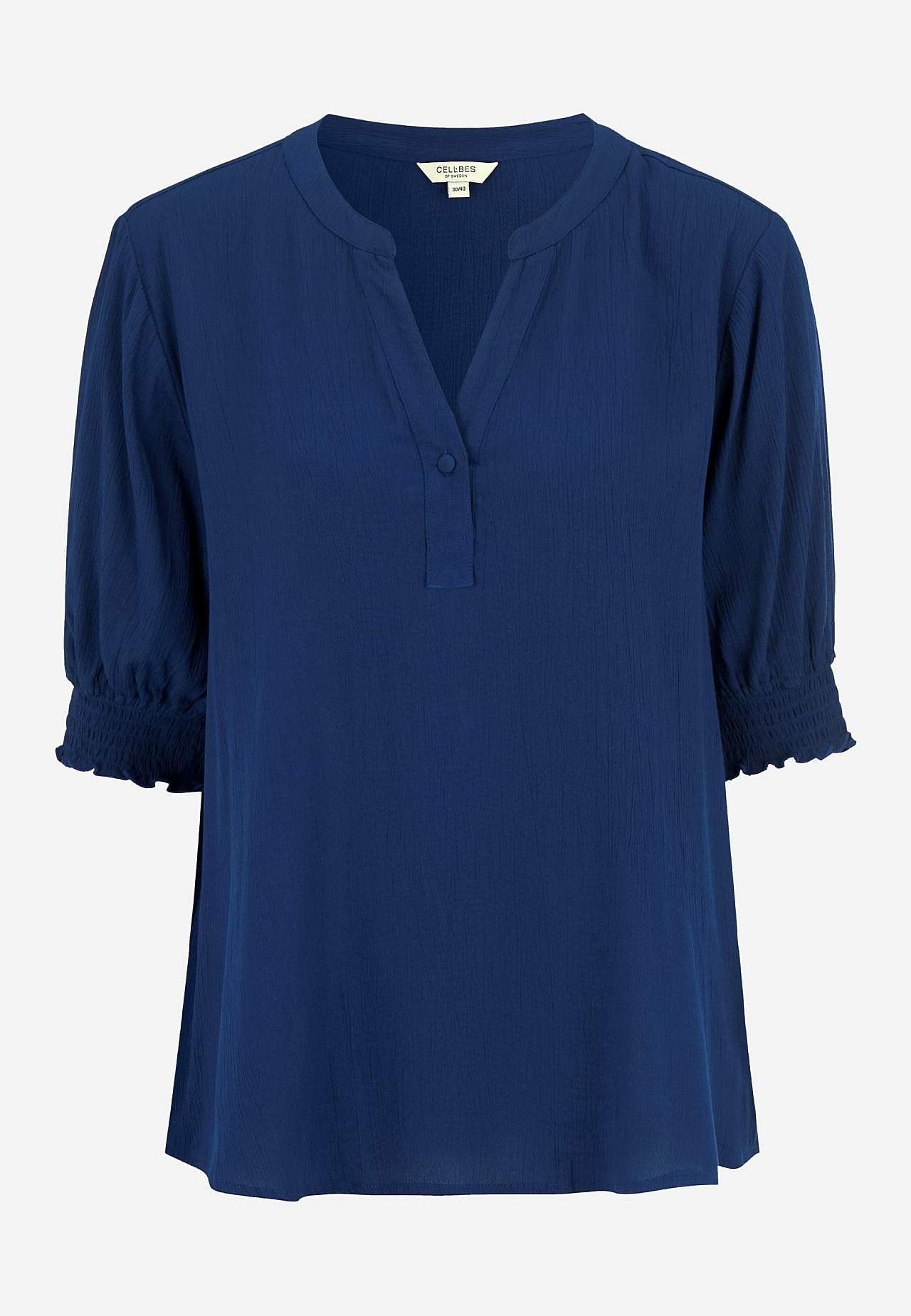 Crepe blouse with smocking