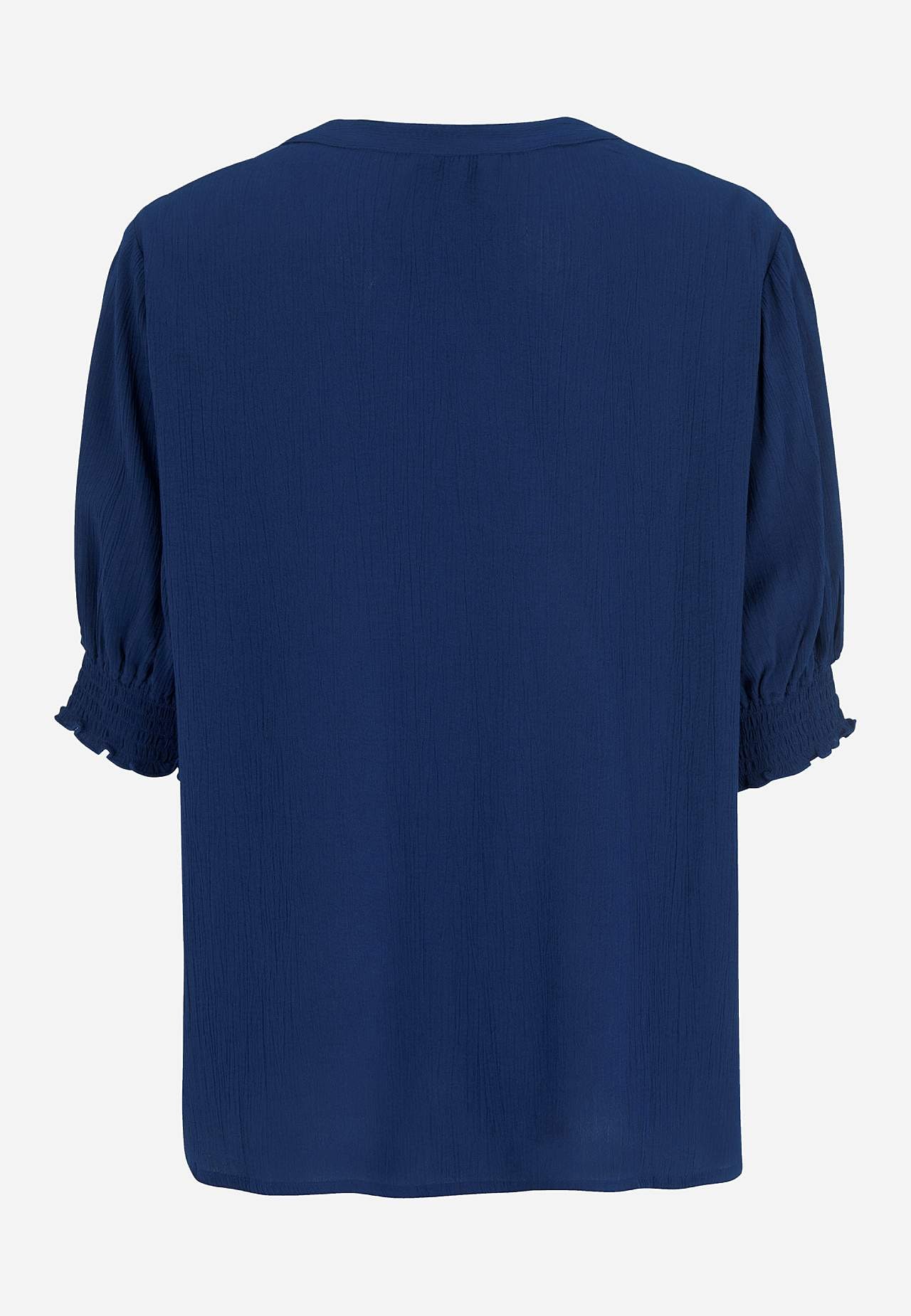 Crepe blouse with smocking