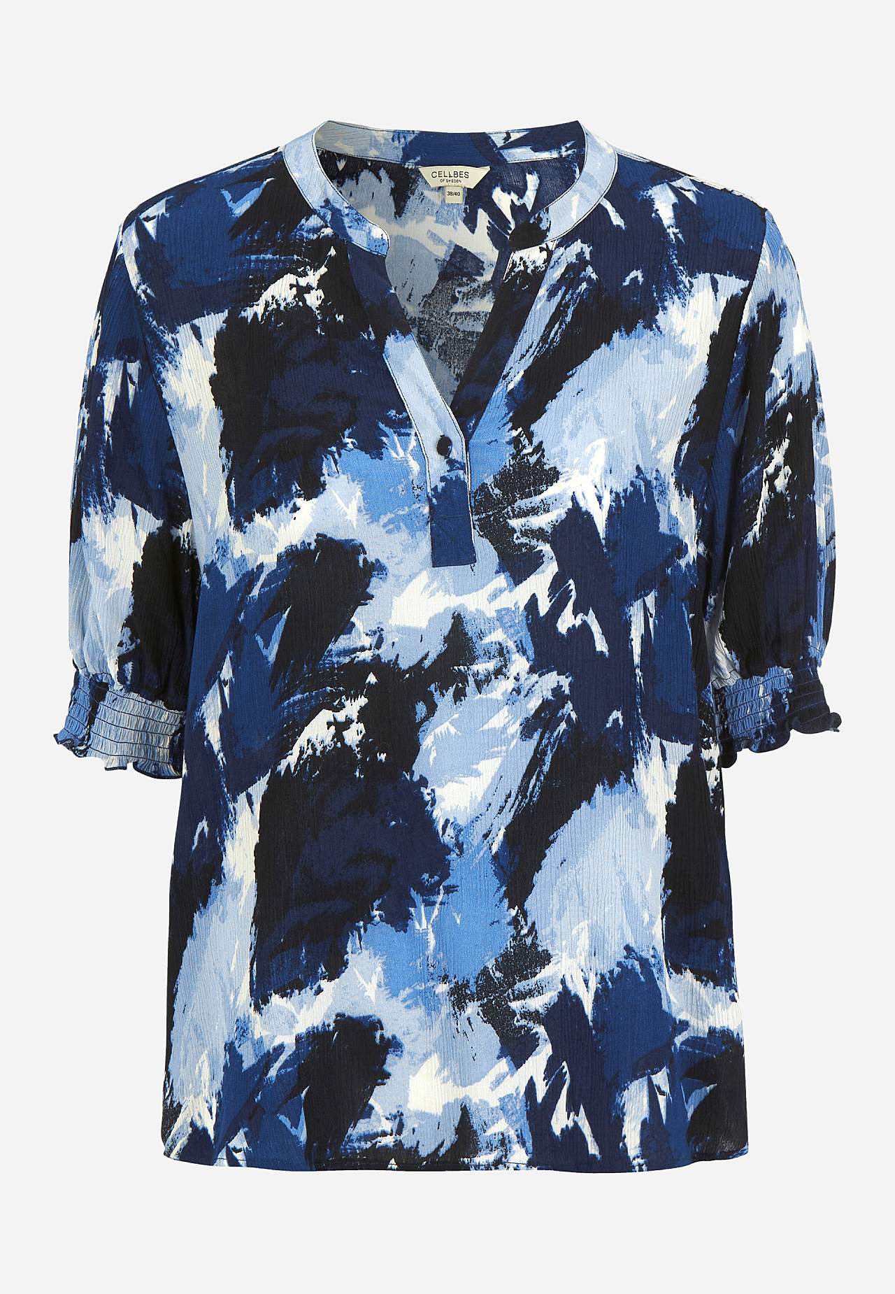Crepe blouse with smocking