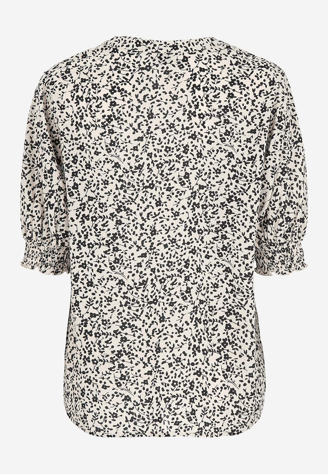 Crepe blouse with smocking