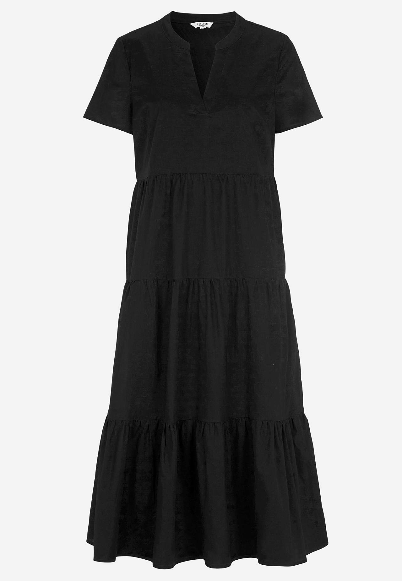 Cotton dress with flounce