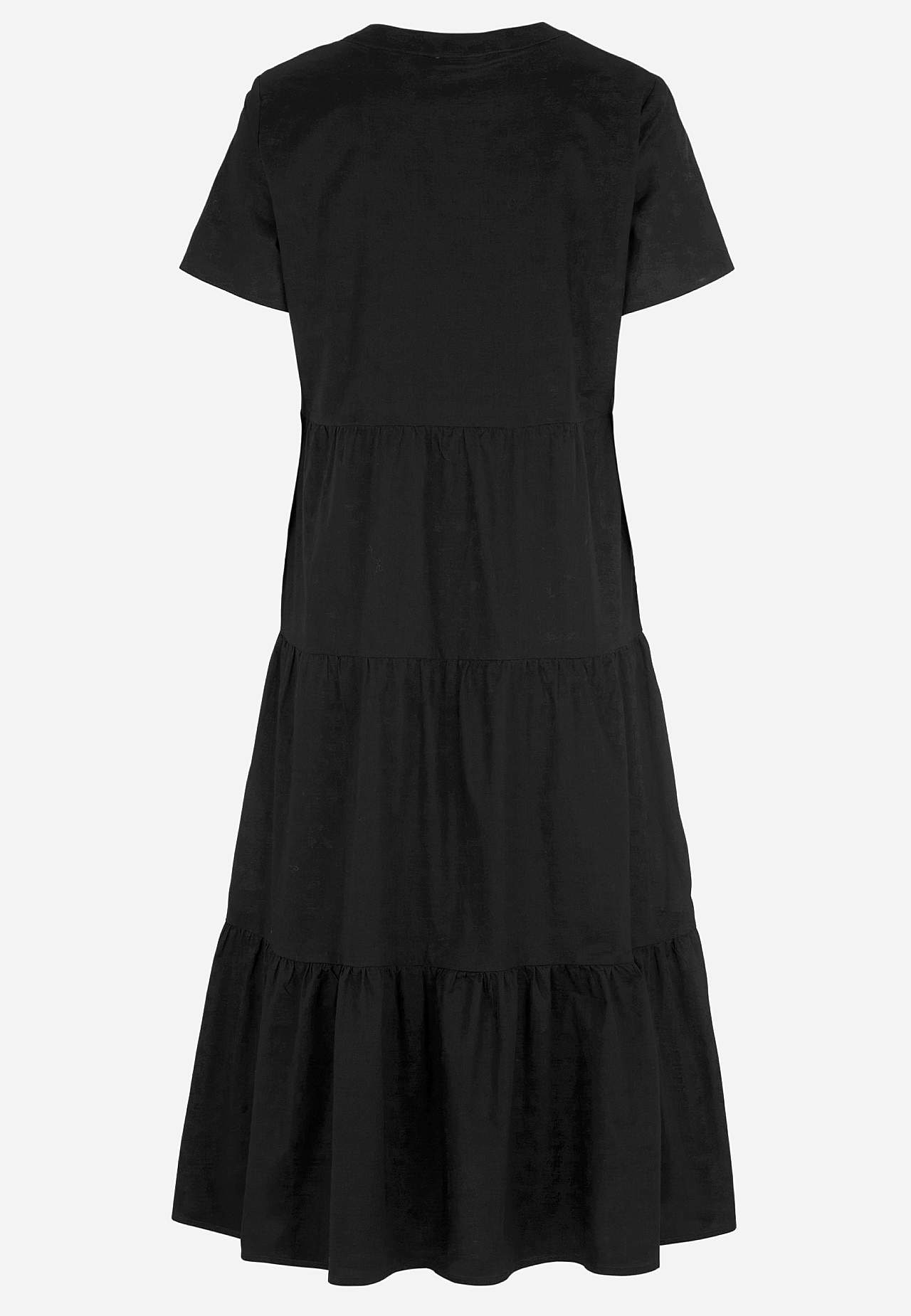 Cotton dress with flounce