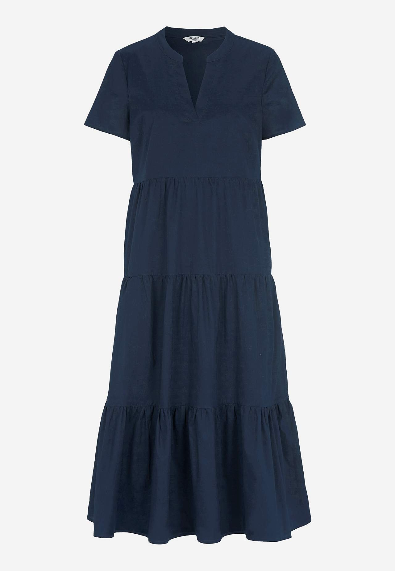 Cotton dress with flounce