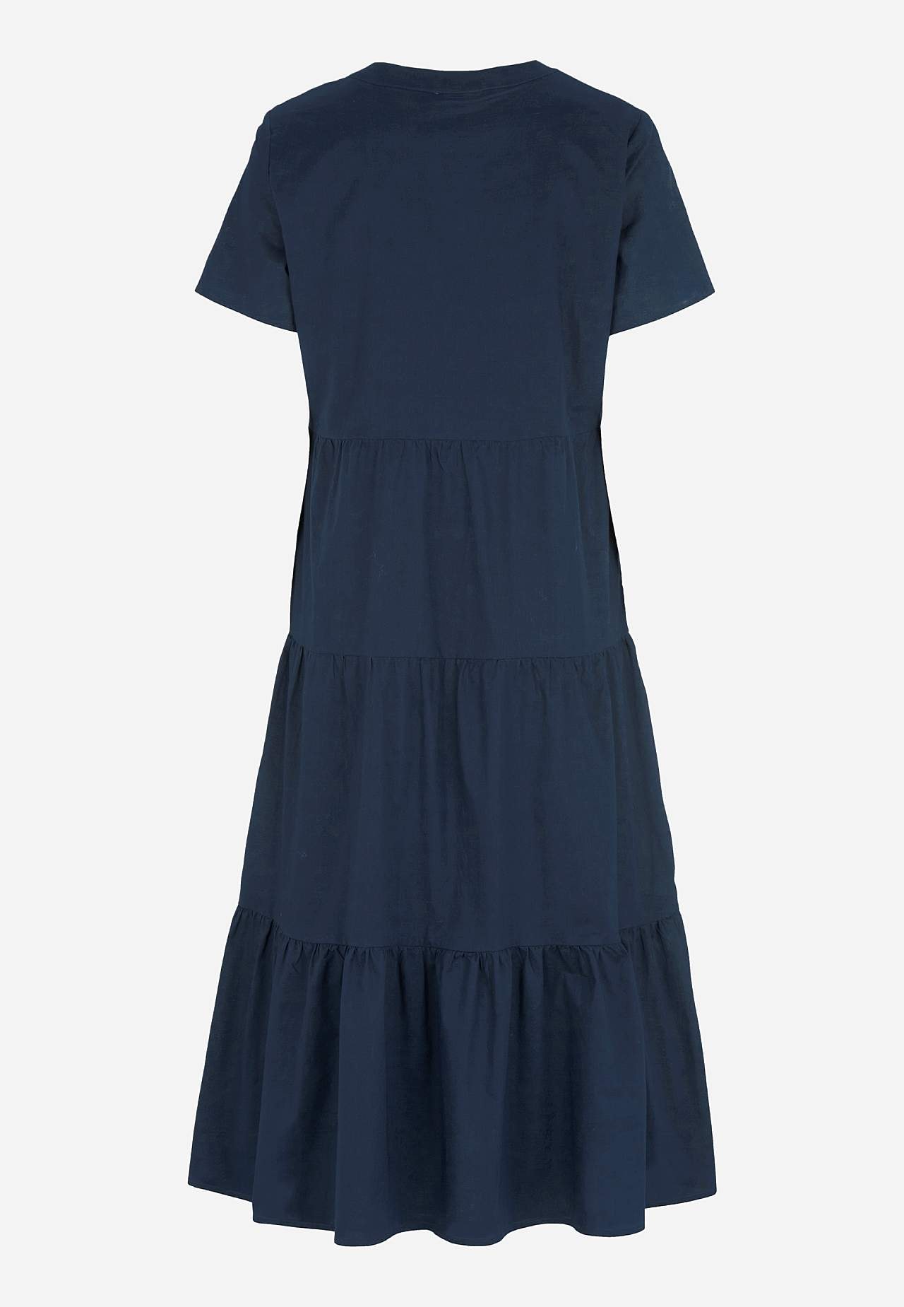 Cotton dress with flounce