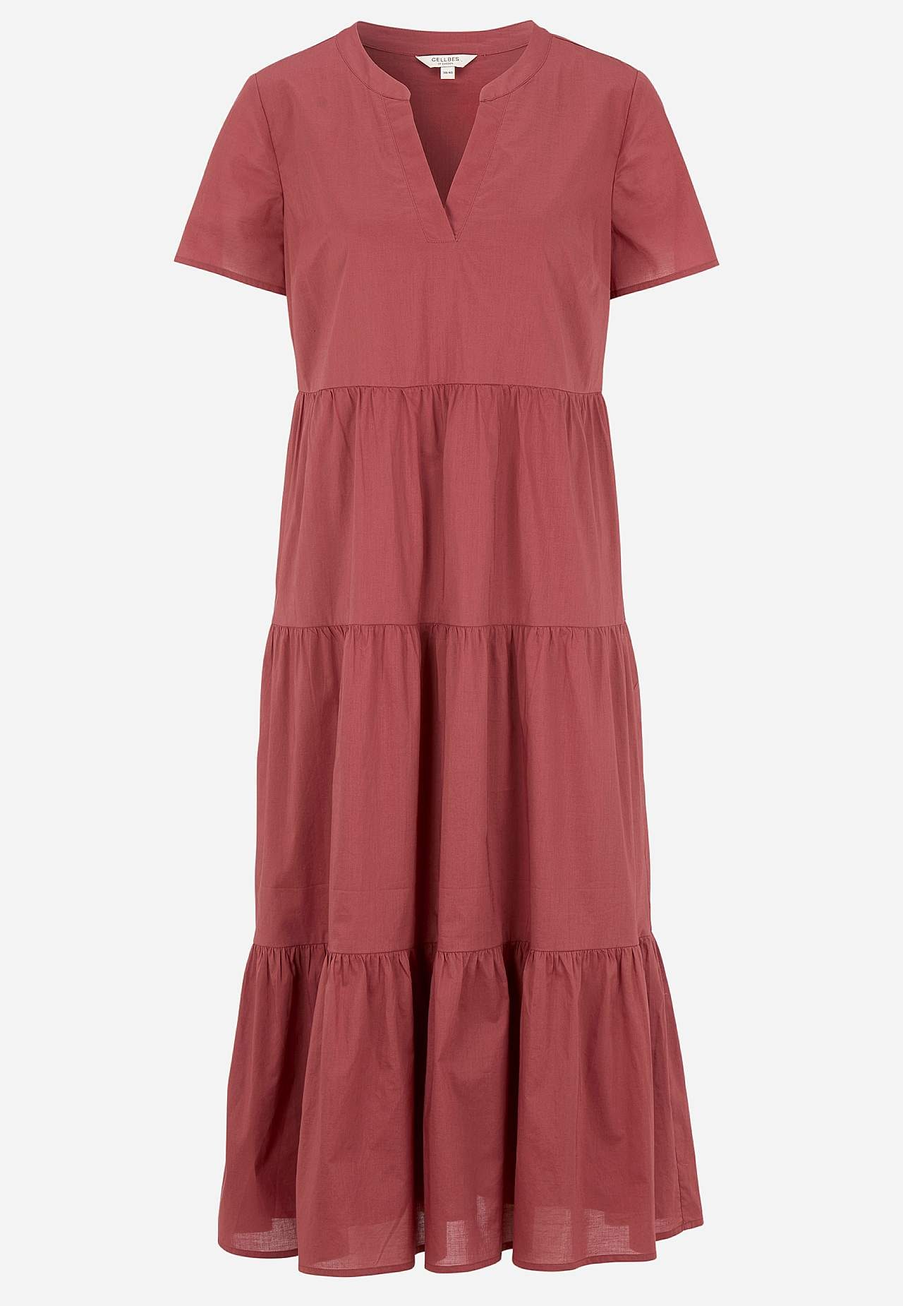 Cotton dress with flounce