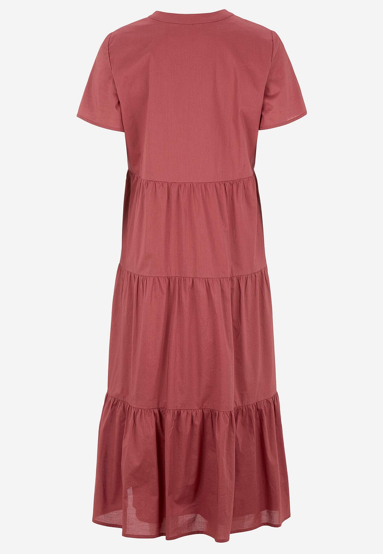 Cotton dress with flounce