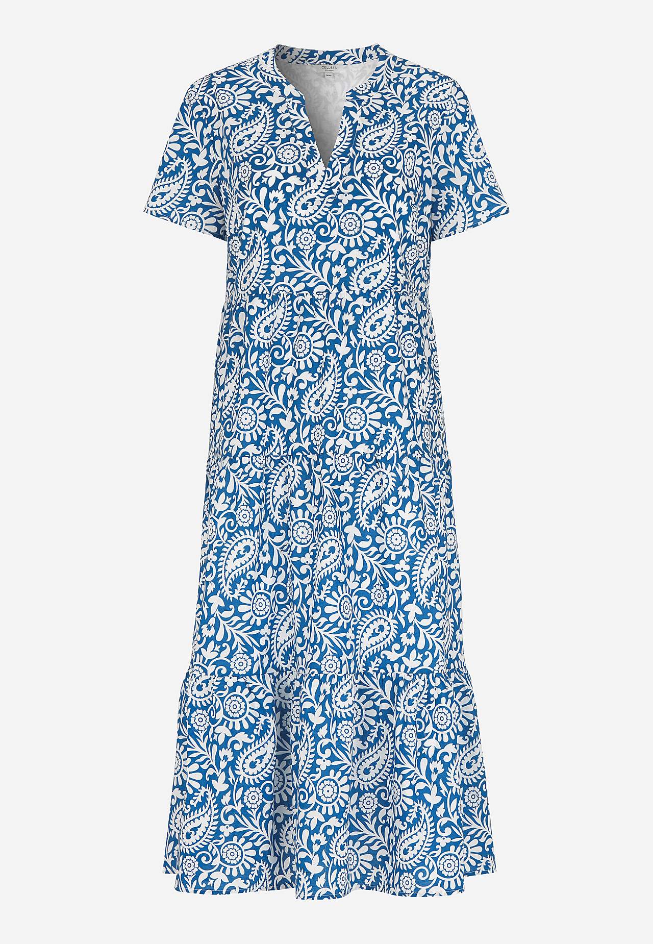 Cotton dress with flounce