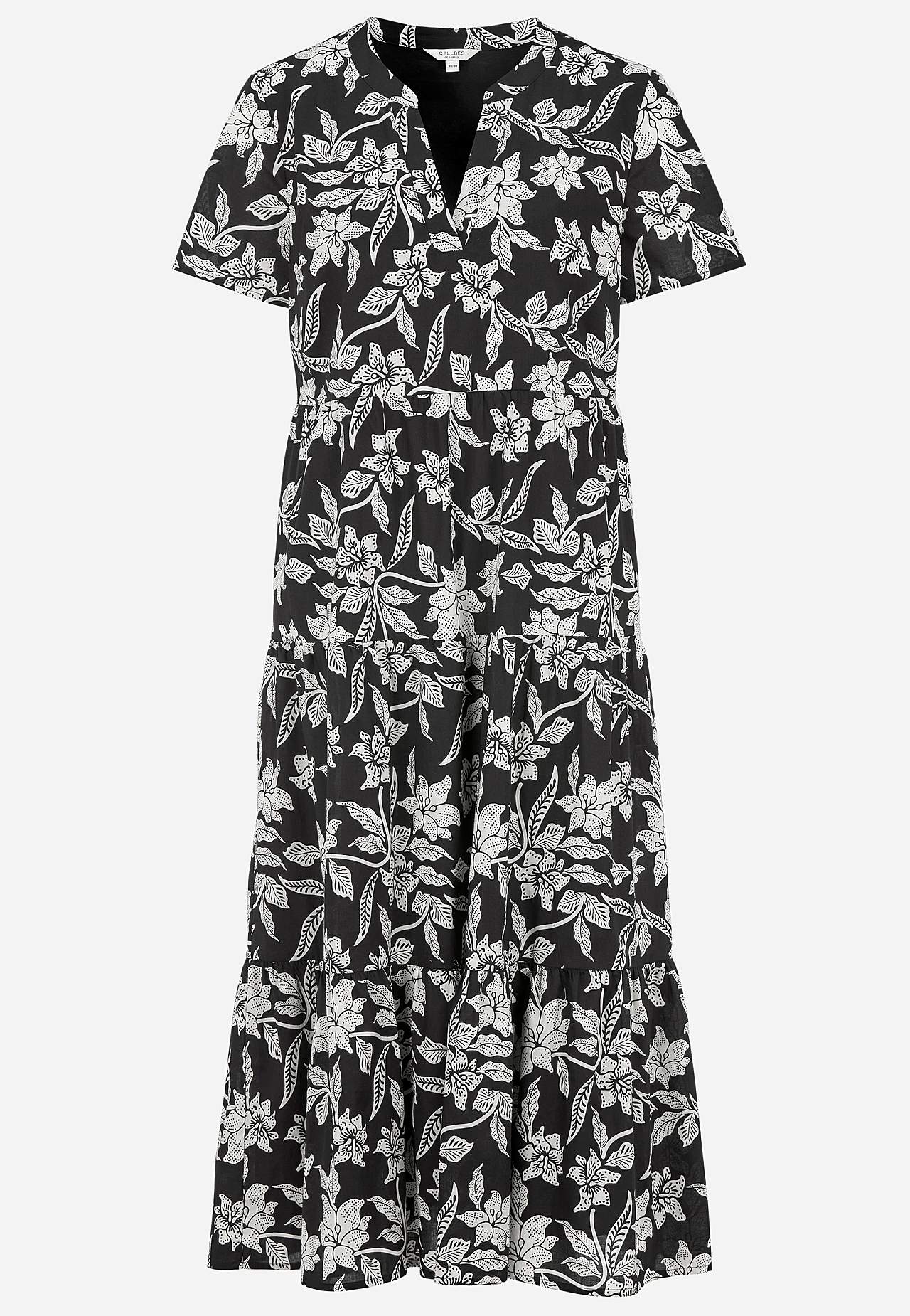 Cotton dress with flounce