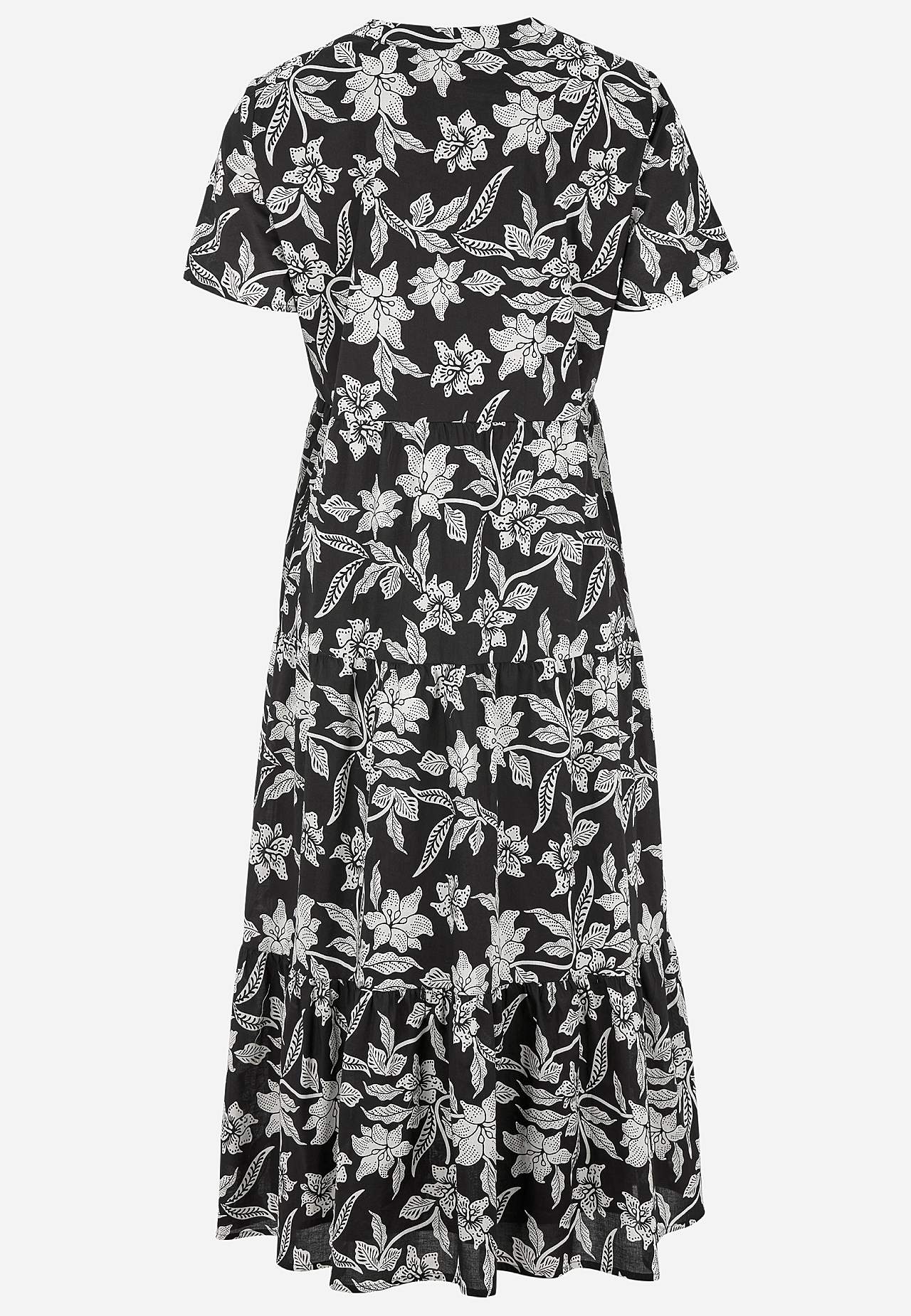 Cotton dress with flounce