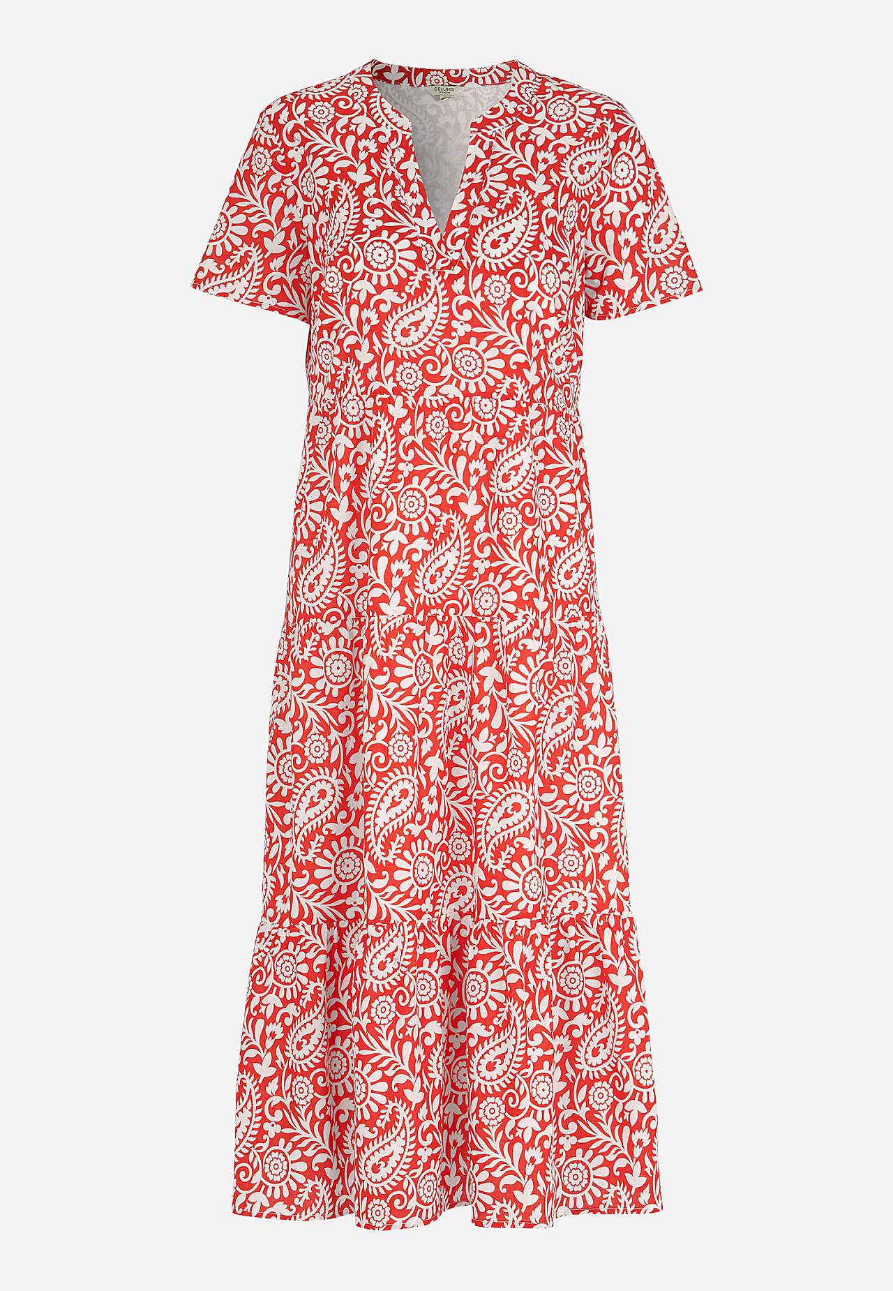 Cotton dress with flounce