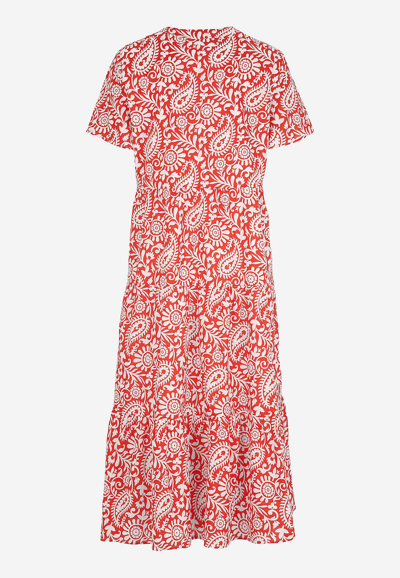 Cotton dress with flounce