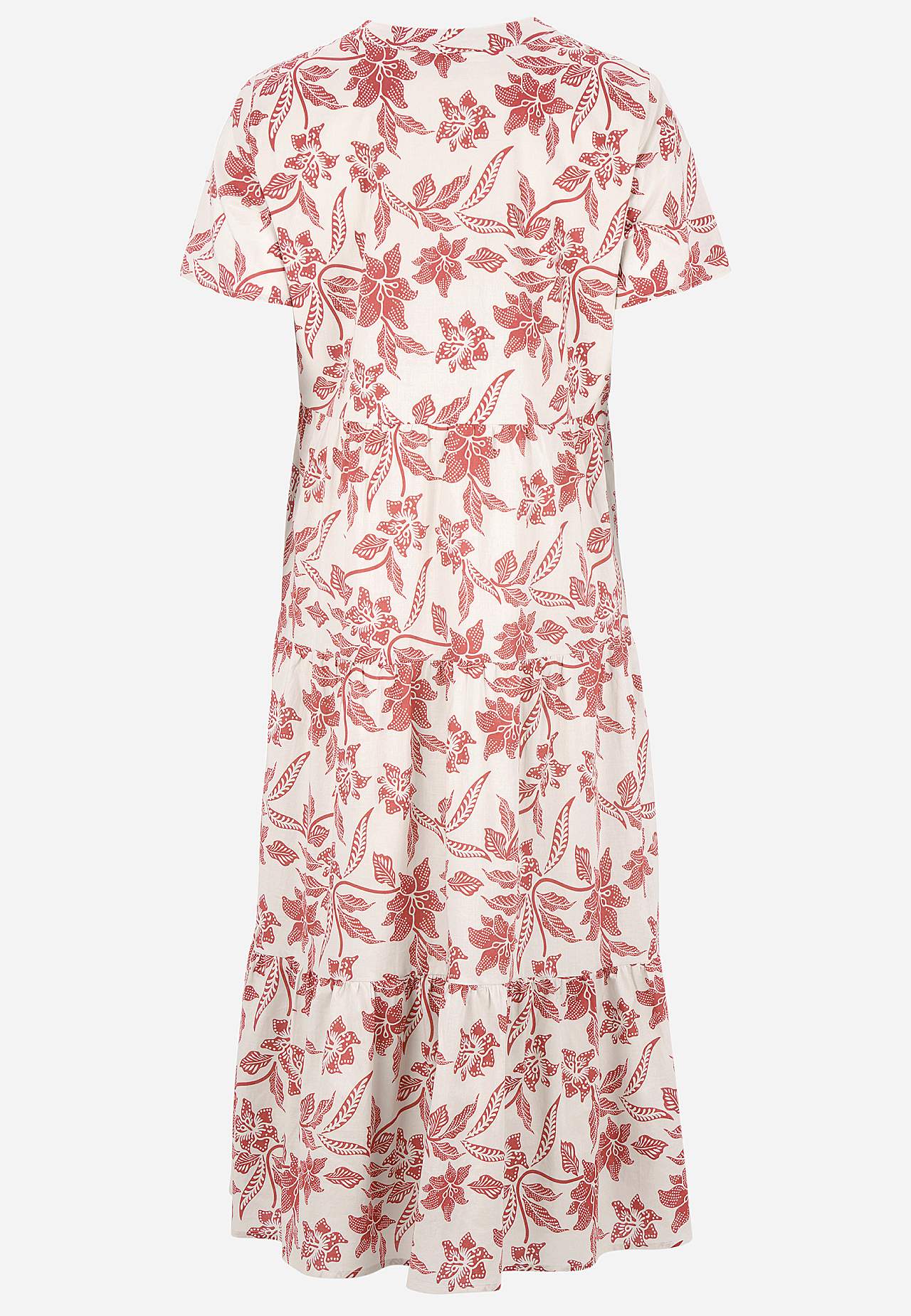 Cotton dress with flounce