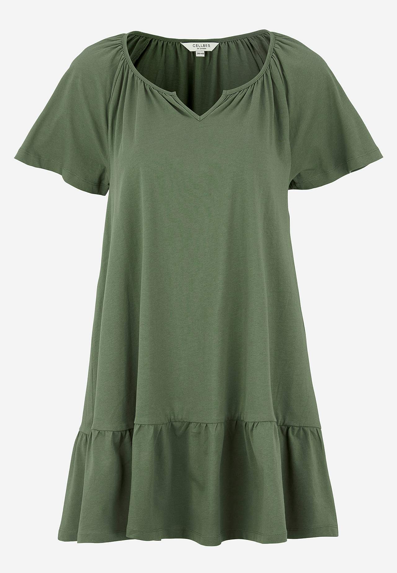 Tunic with frill at the bottom