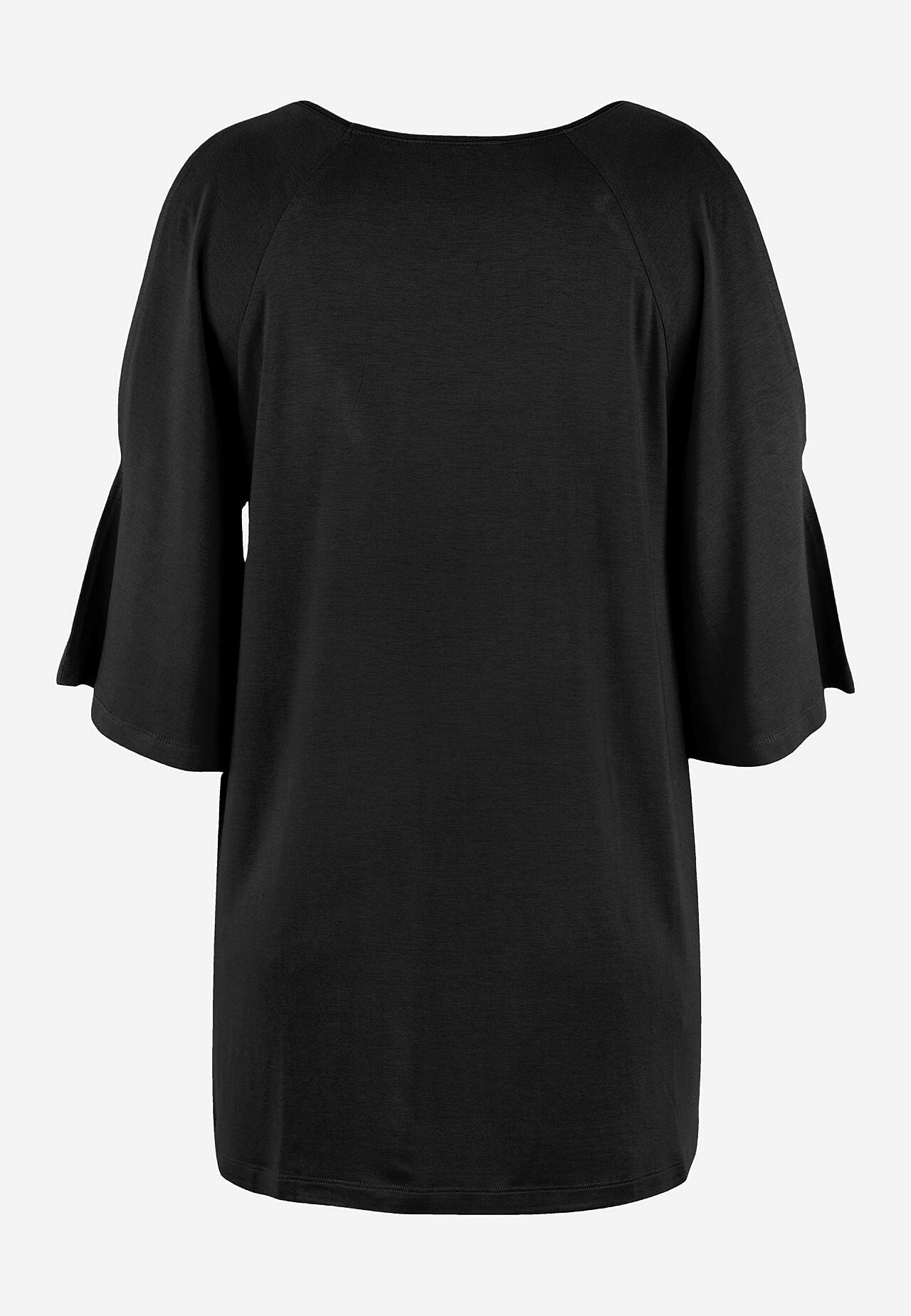 Jersey tuniq with bare shoulders