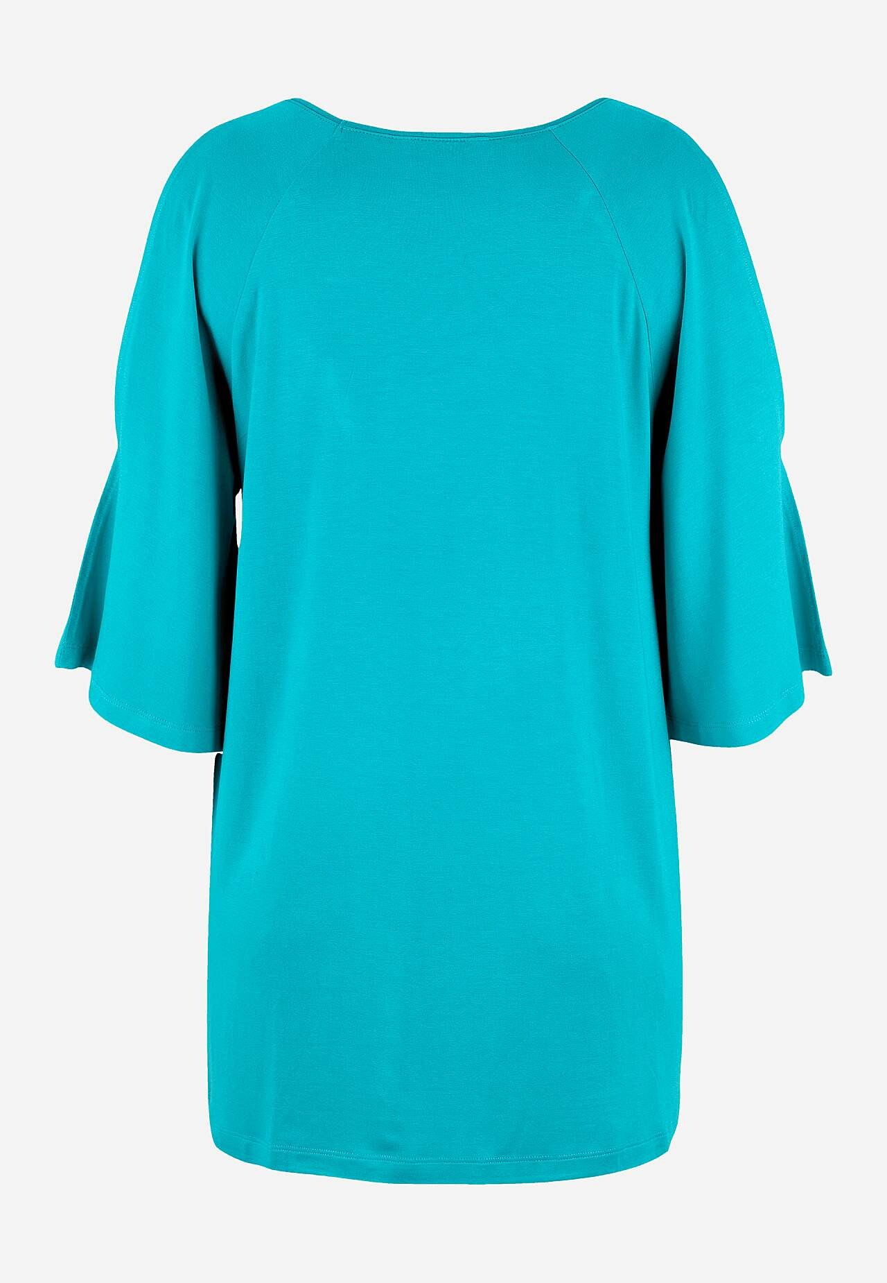 Jersey tuniq with bare shoulders