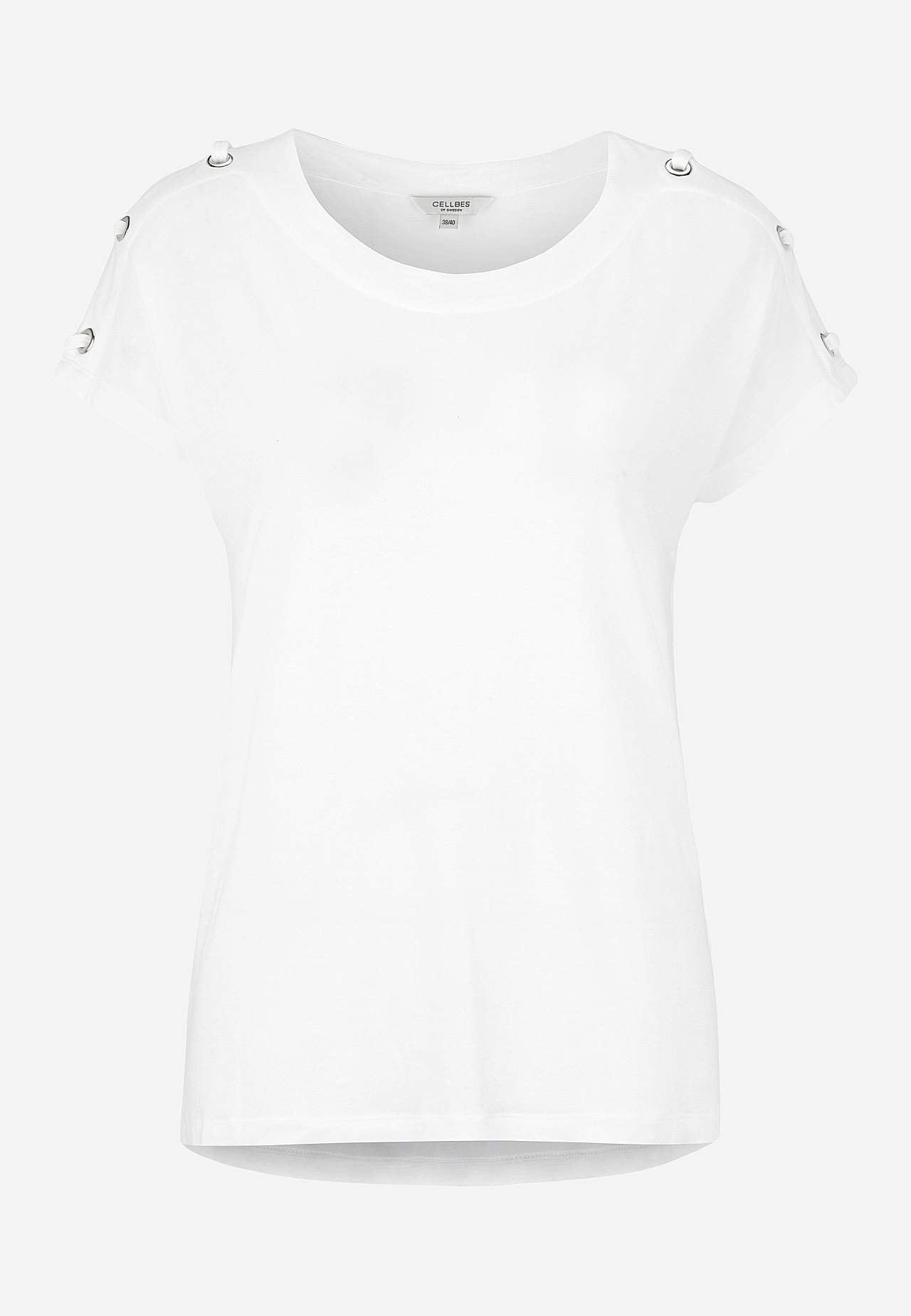 Jersey top with decor on the shoulder