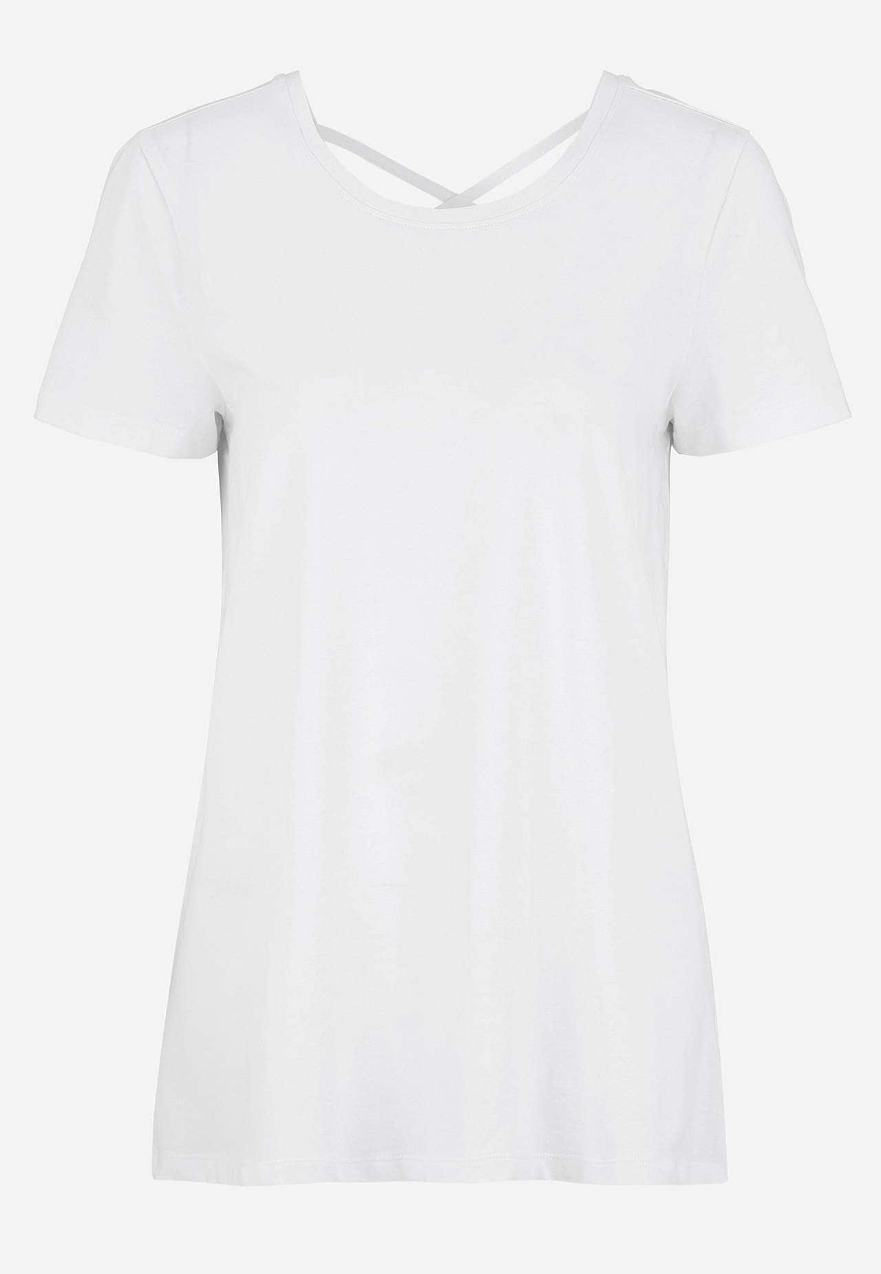 Jersey top with braided back detail
