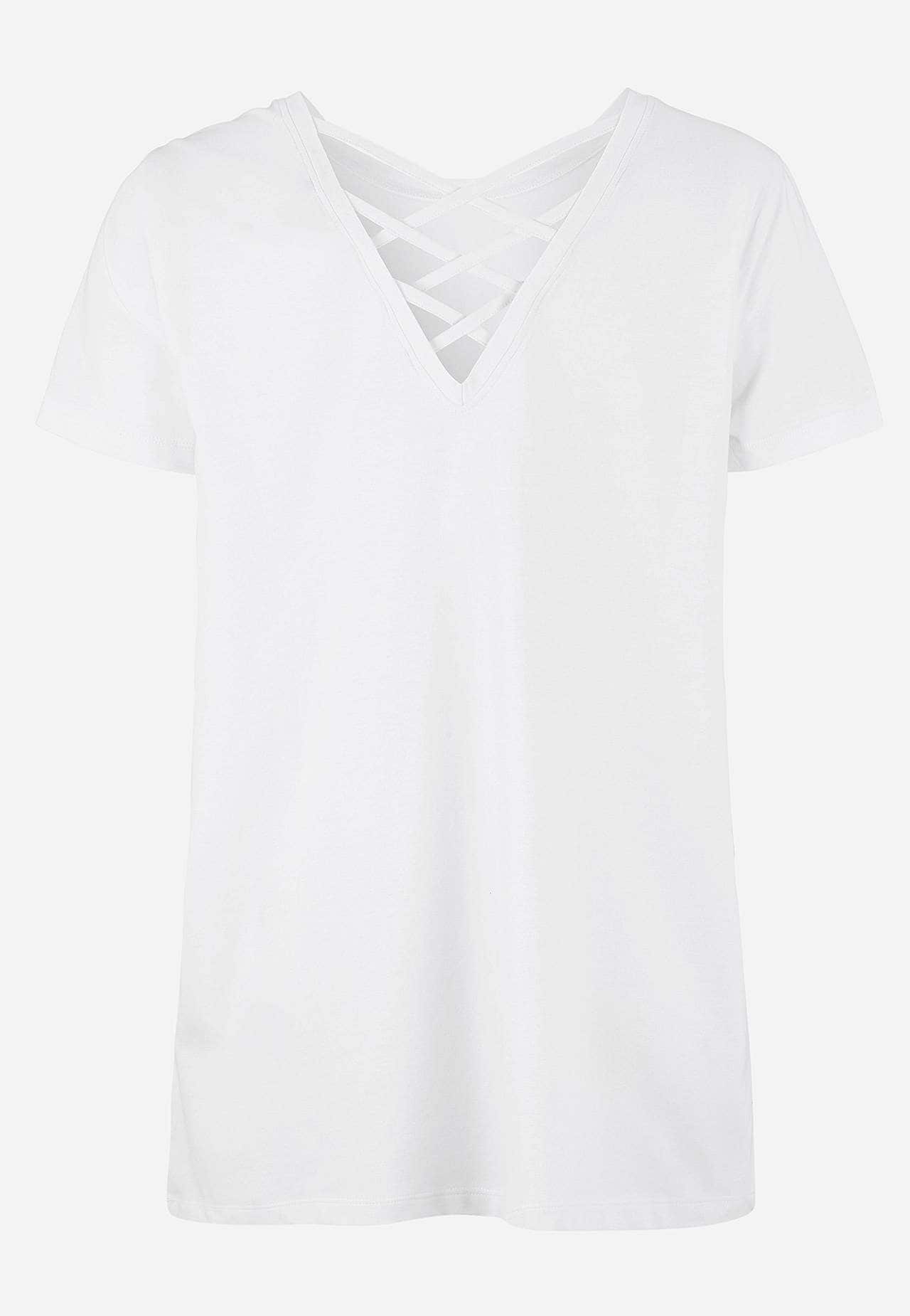 Jersey top with braided back detail