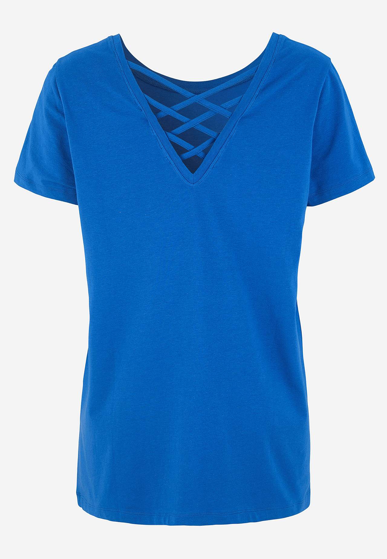 Jersey top with braided back detail