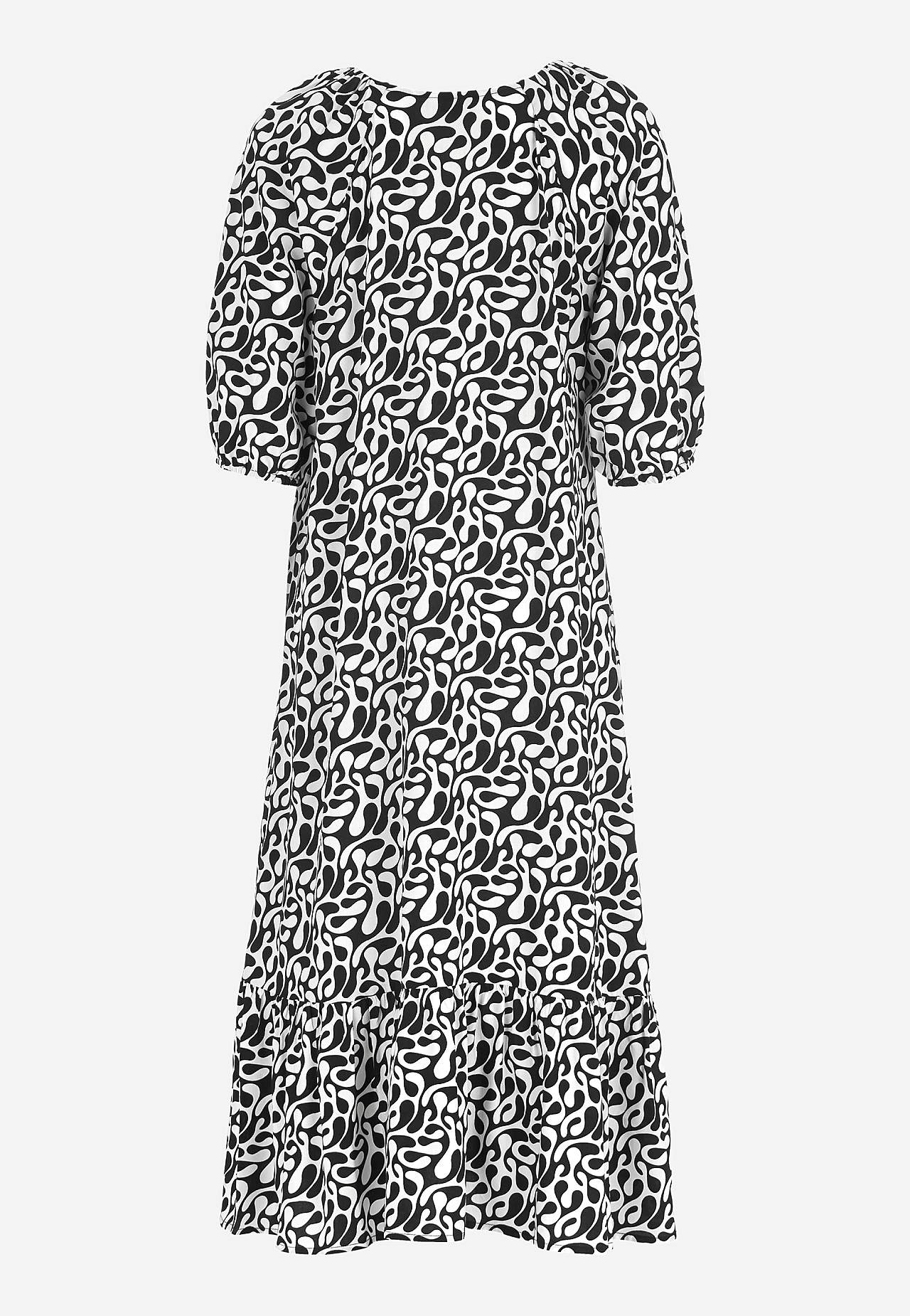 Patterned flounce dress