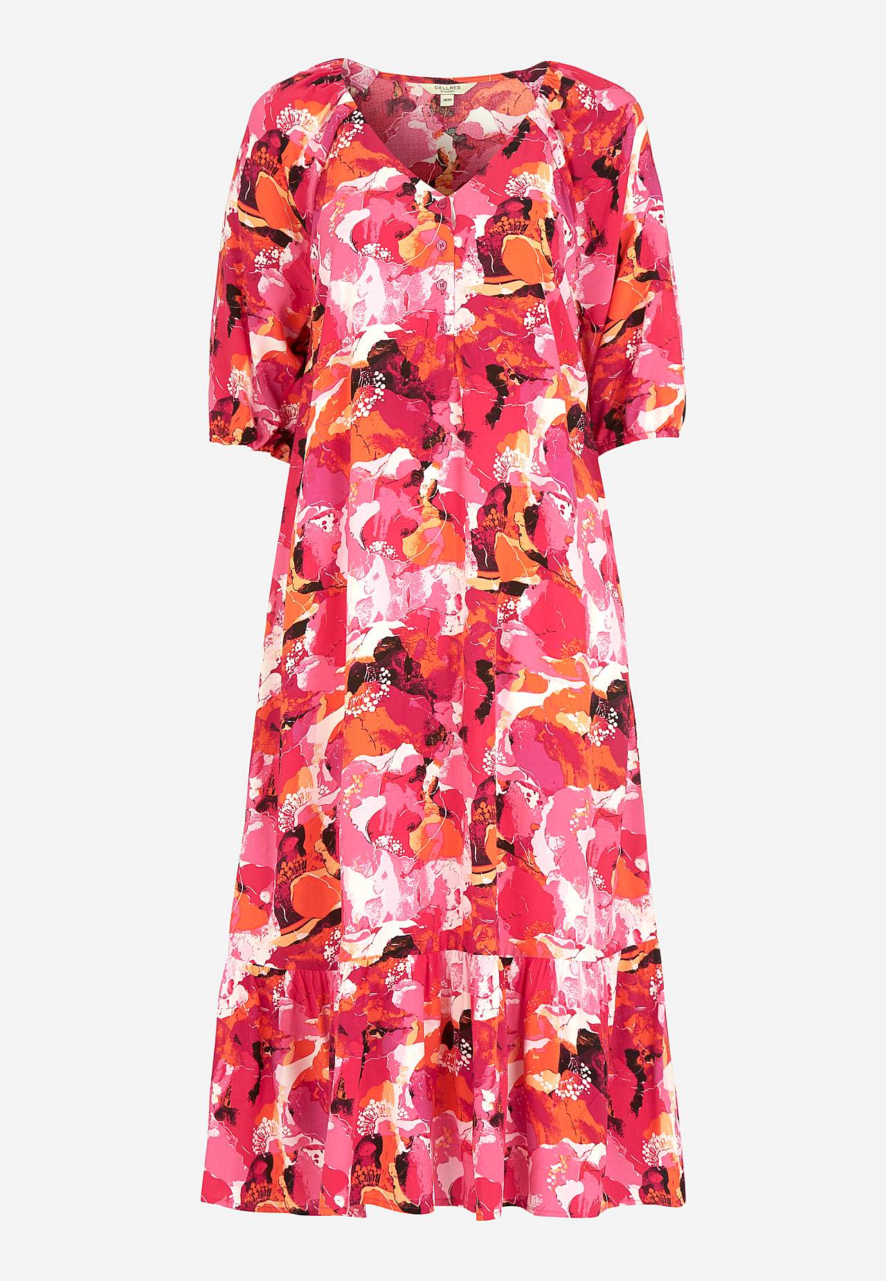 Patterned flounce dress