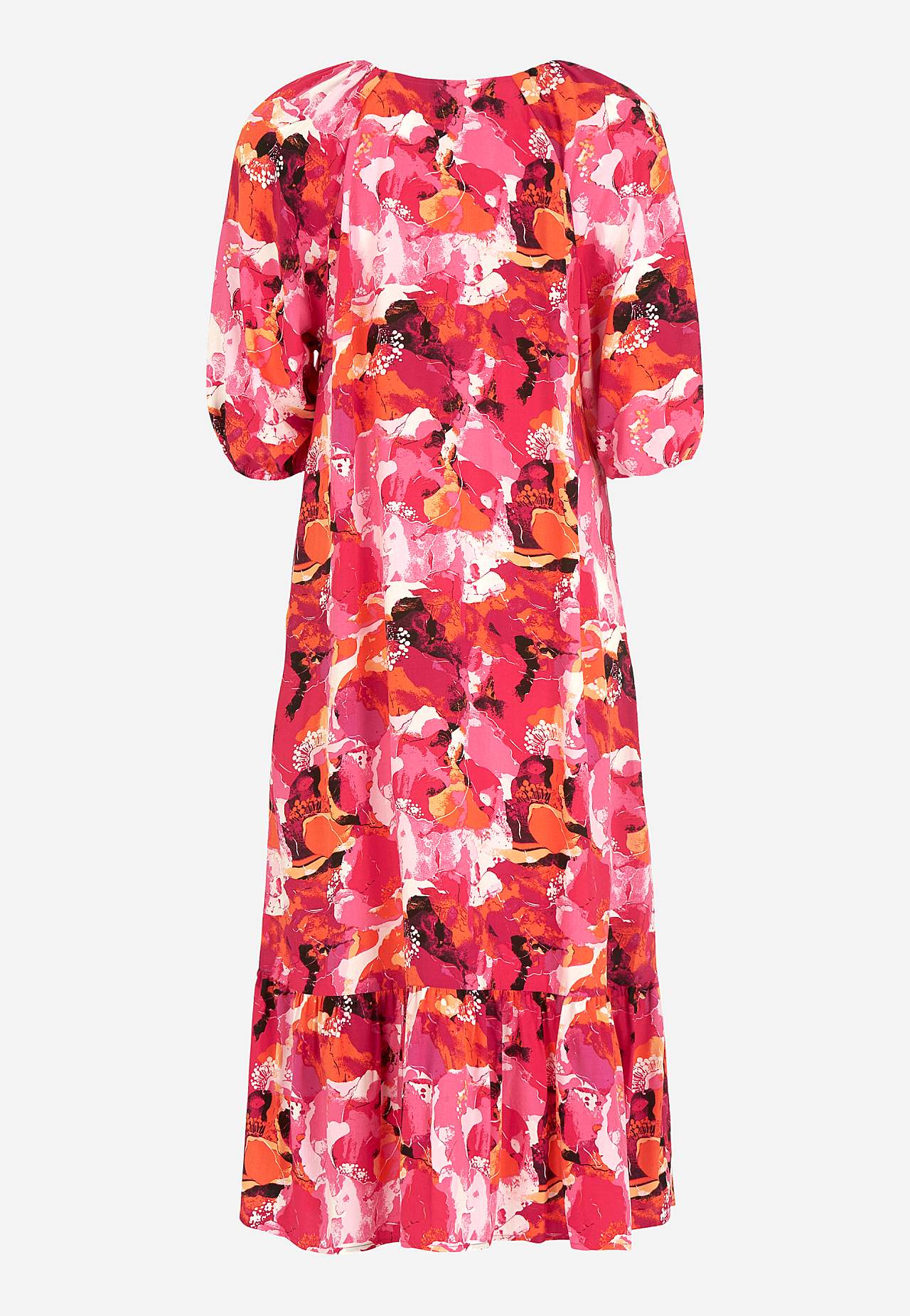 Patterned flounce dress