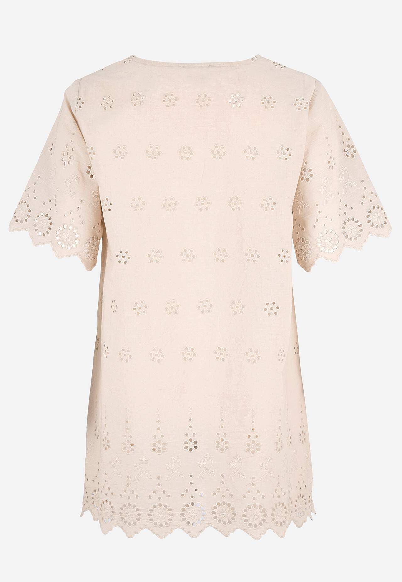 Tunic with hole embroidery