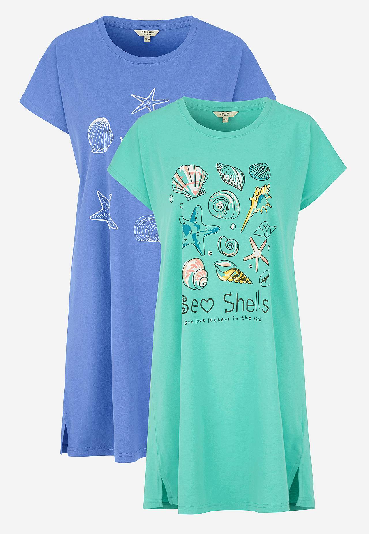 Short-sleeved nightgown Mona 2-pack