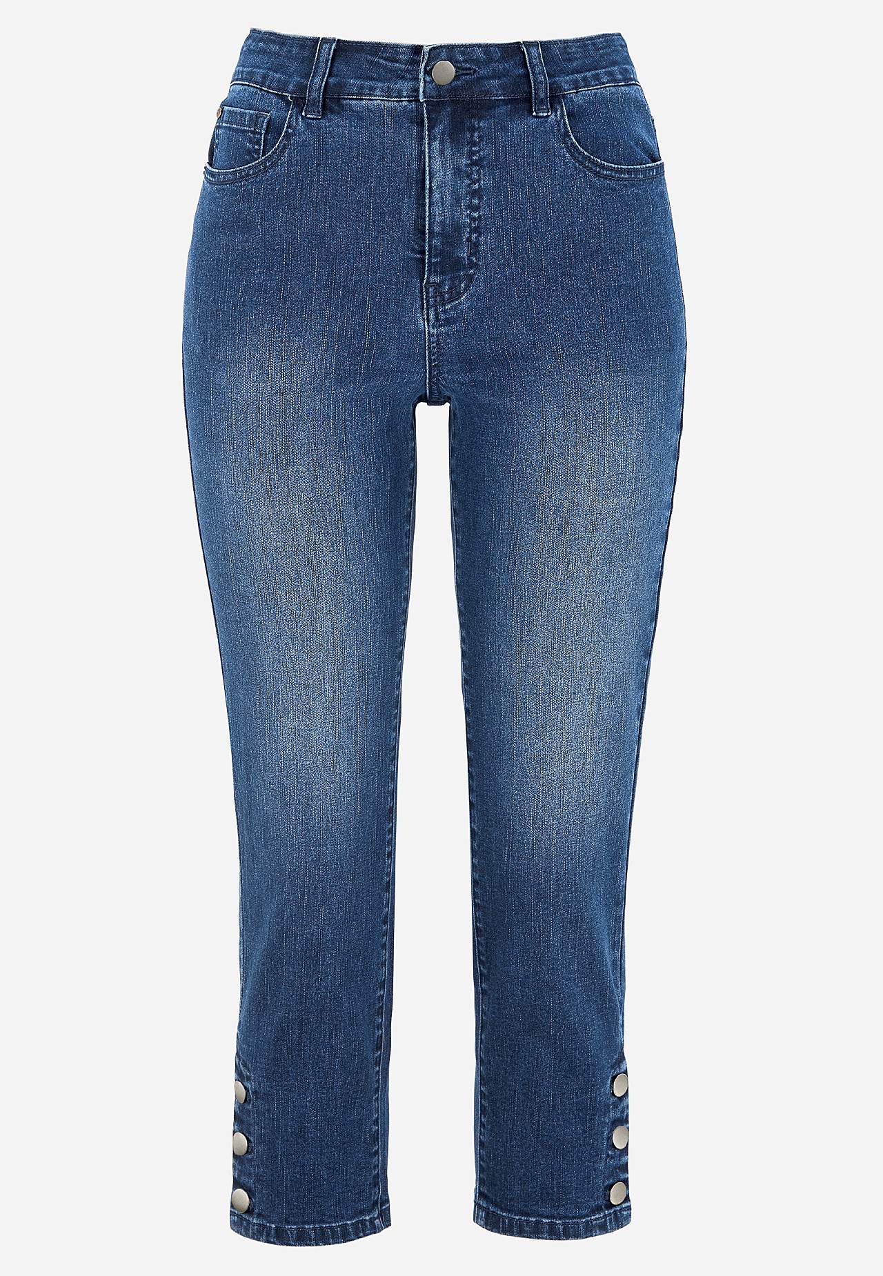 Crop jeans with five-pocket design