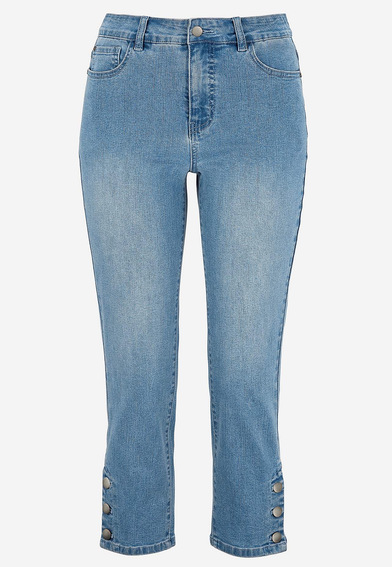 Crop jeans with five-pocket design