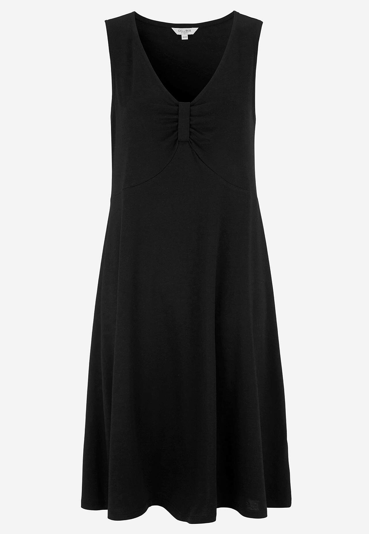 V-neck jersey dress with seam below the bust