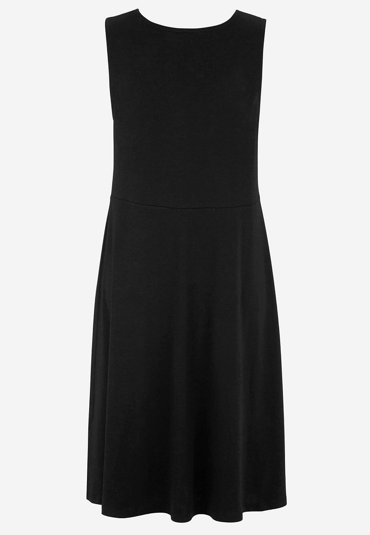 V-neck jersey dress with seam below the bust