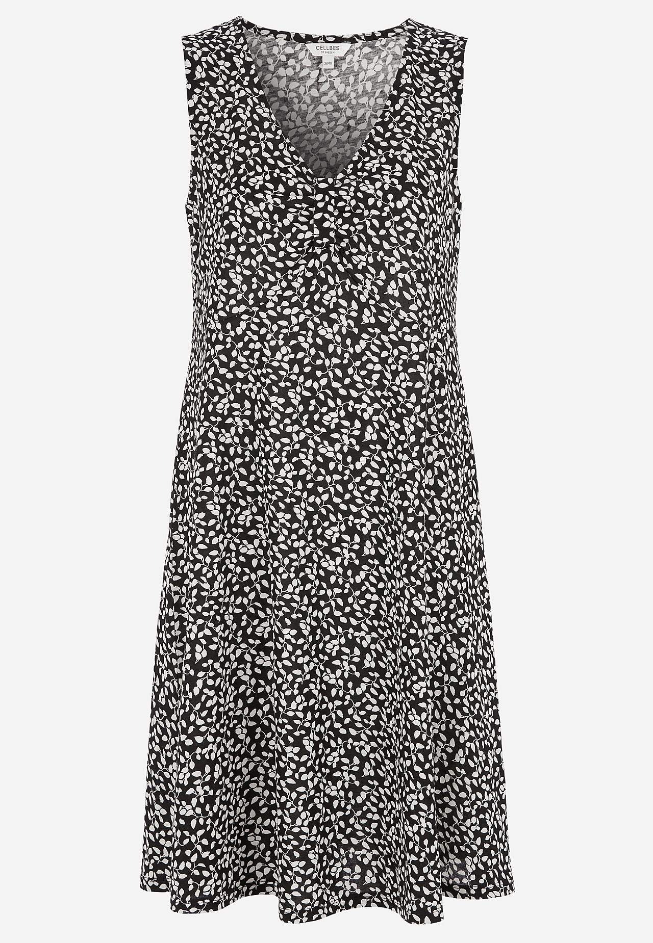 V-neck jersey dress with seam below the bust